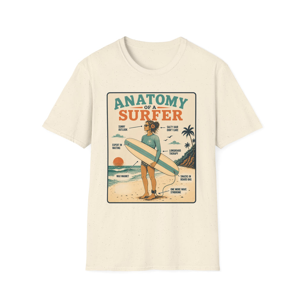 Anatomy of a Female Surfer T-Shirt