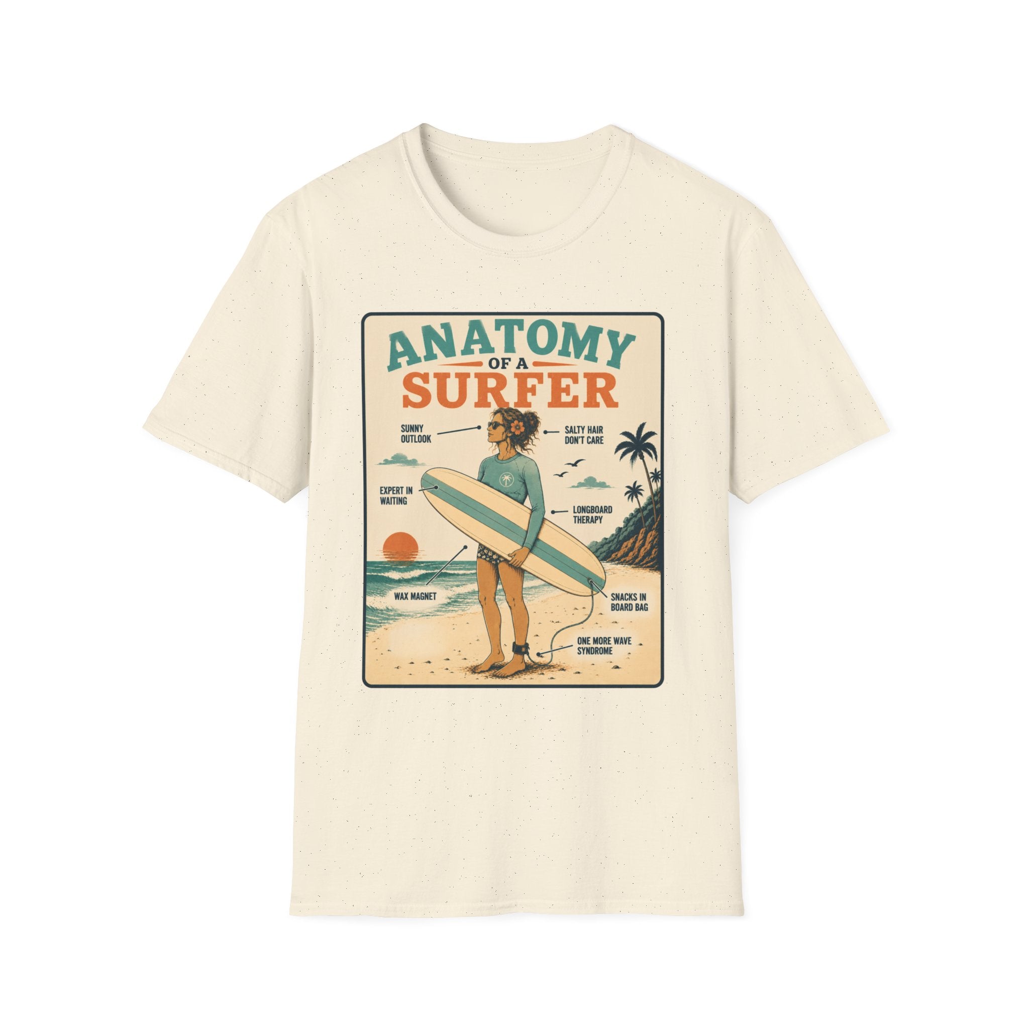Anatomy of a Female Surfer T-Shirt