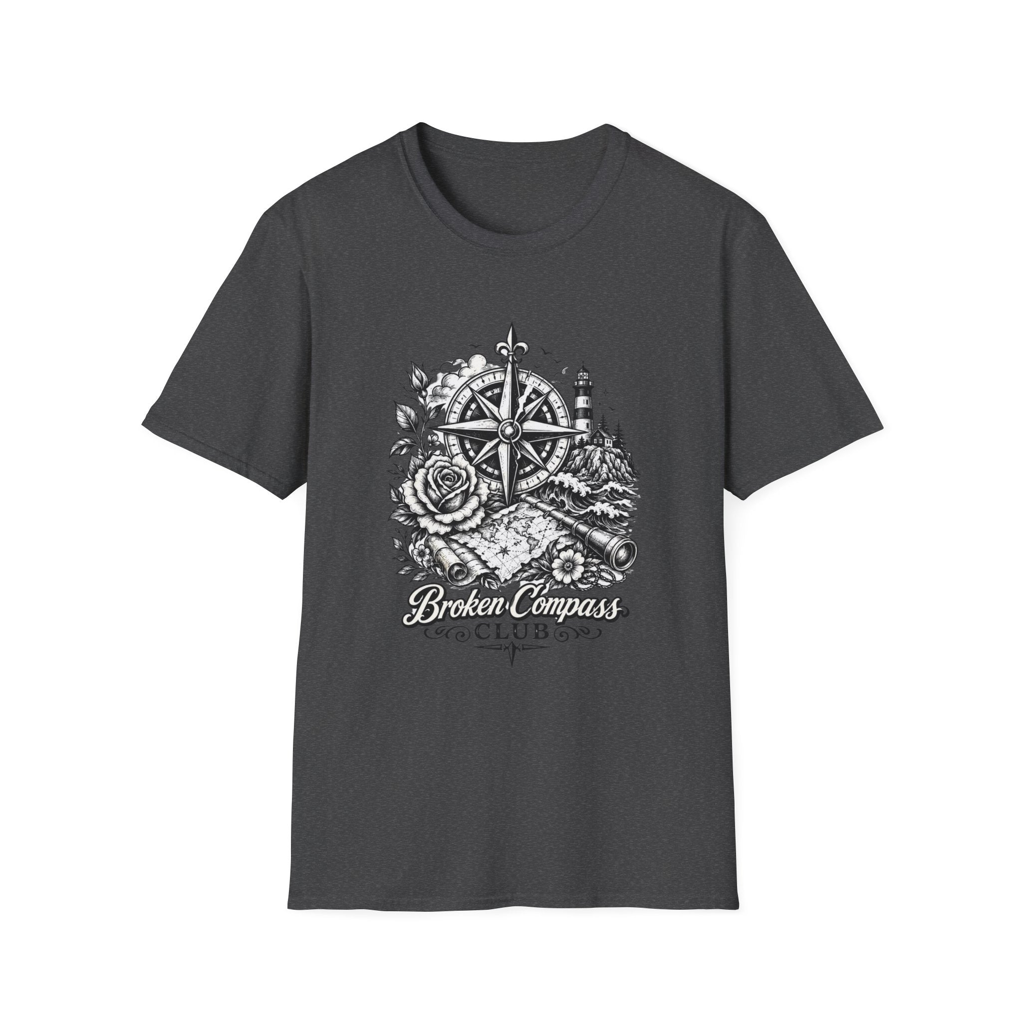 Broken Compass Club Ocean Tattoo T-Shirt
