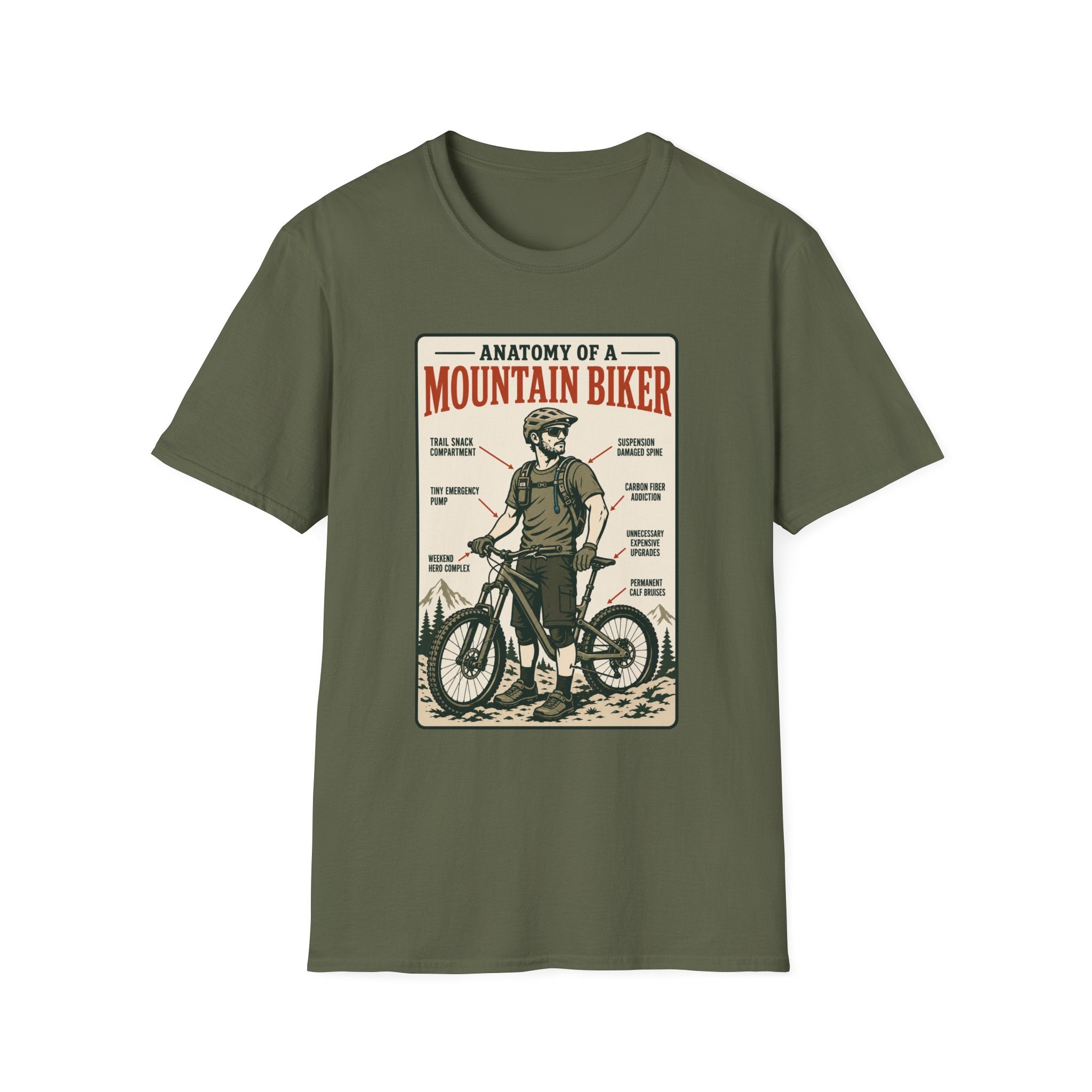 Anatomy of a Mountain Biker T-Shirt