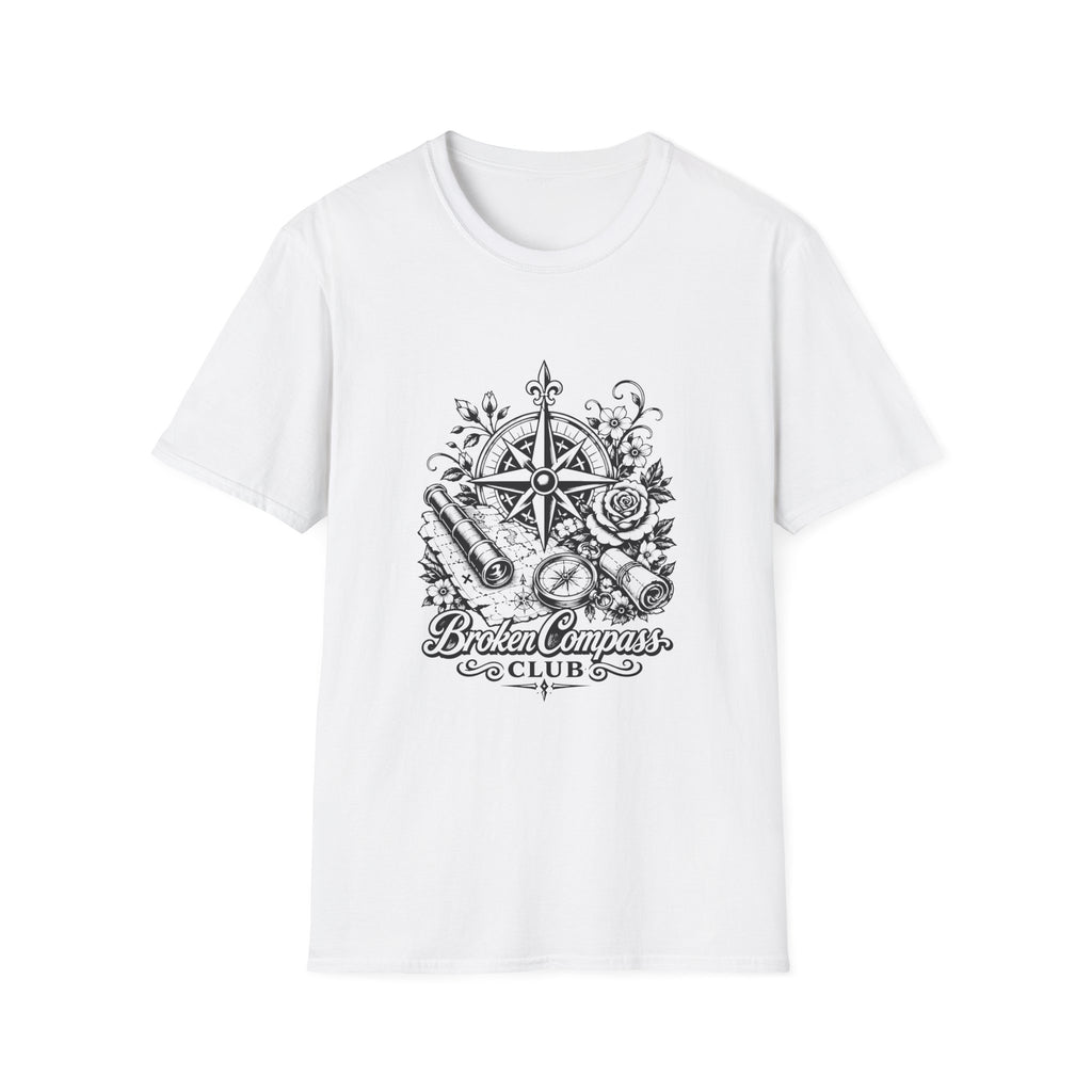 Broken Compass Club Tattoo Style T-Shirt