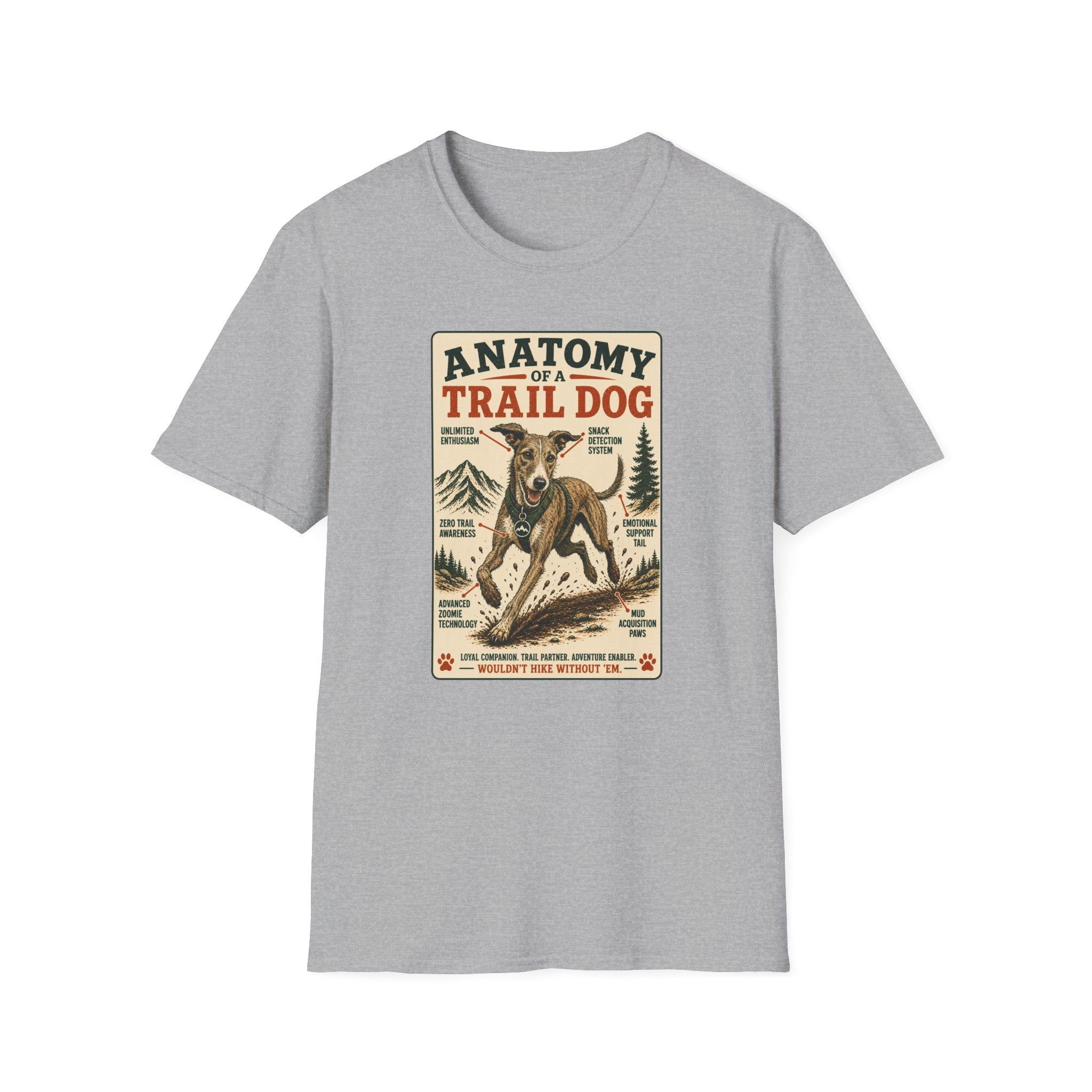 Anatomy of a Trail Dog Lurcher T-Shirt
