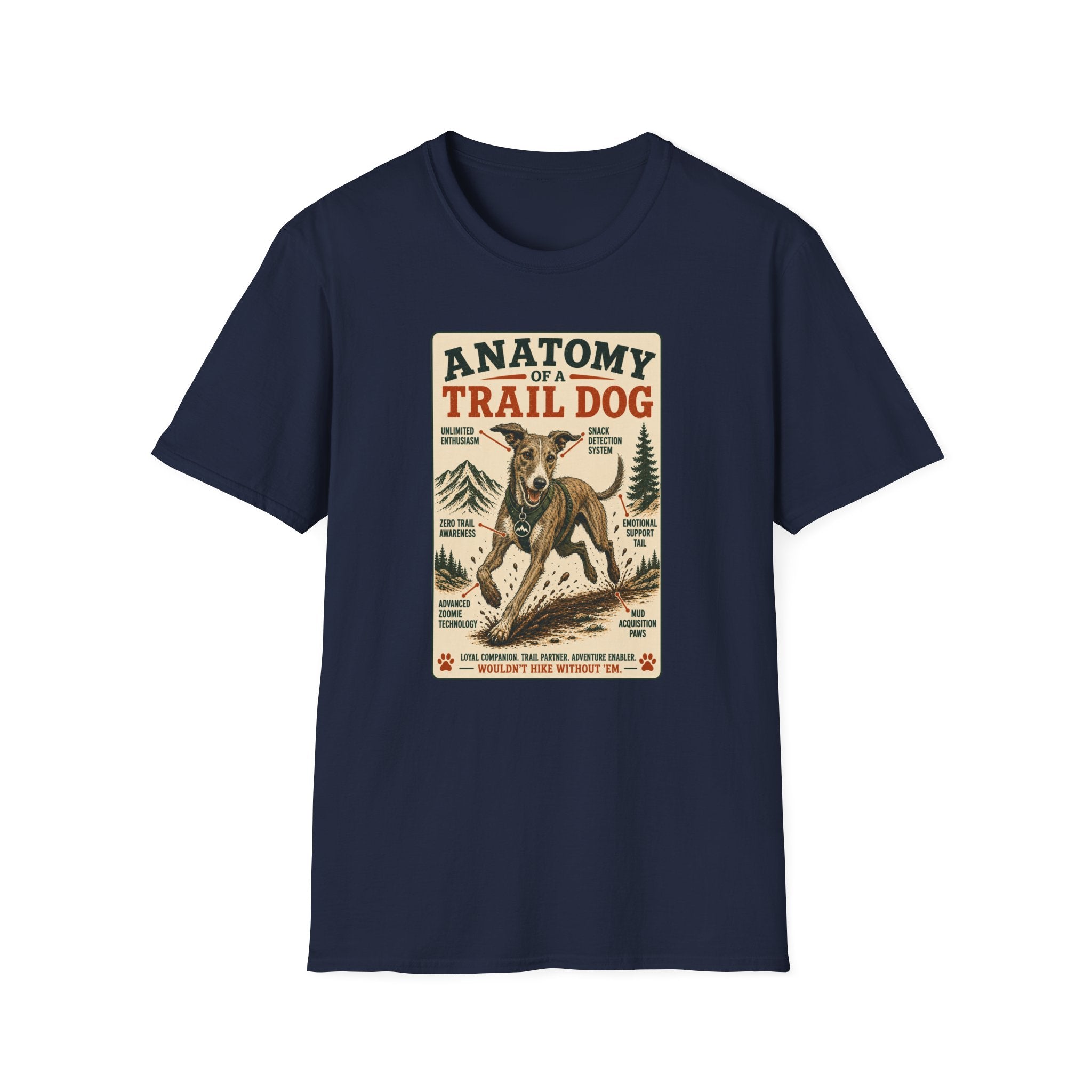Anatomy of a Trail Dog Lurcher T-Shirt