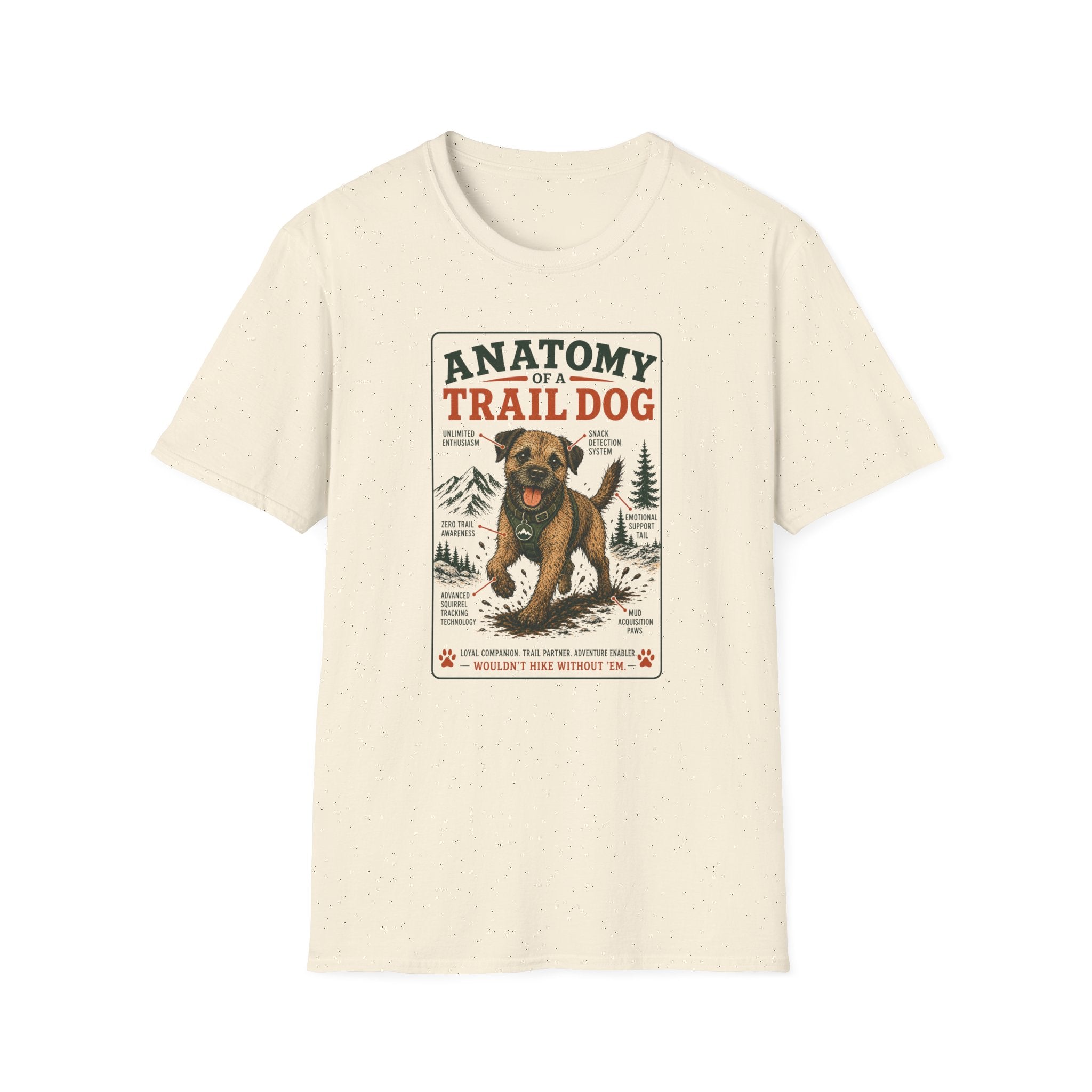 Anatomy of a Trail Dog Border Terrier T-Shirt
