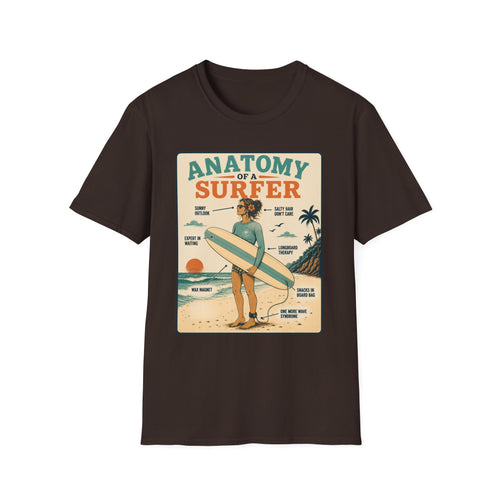 Anatomy of a Female Surfer T-Shirt