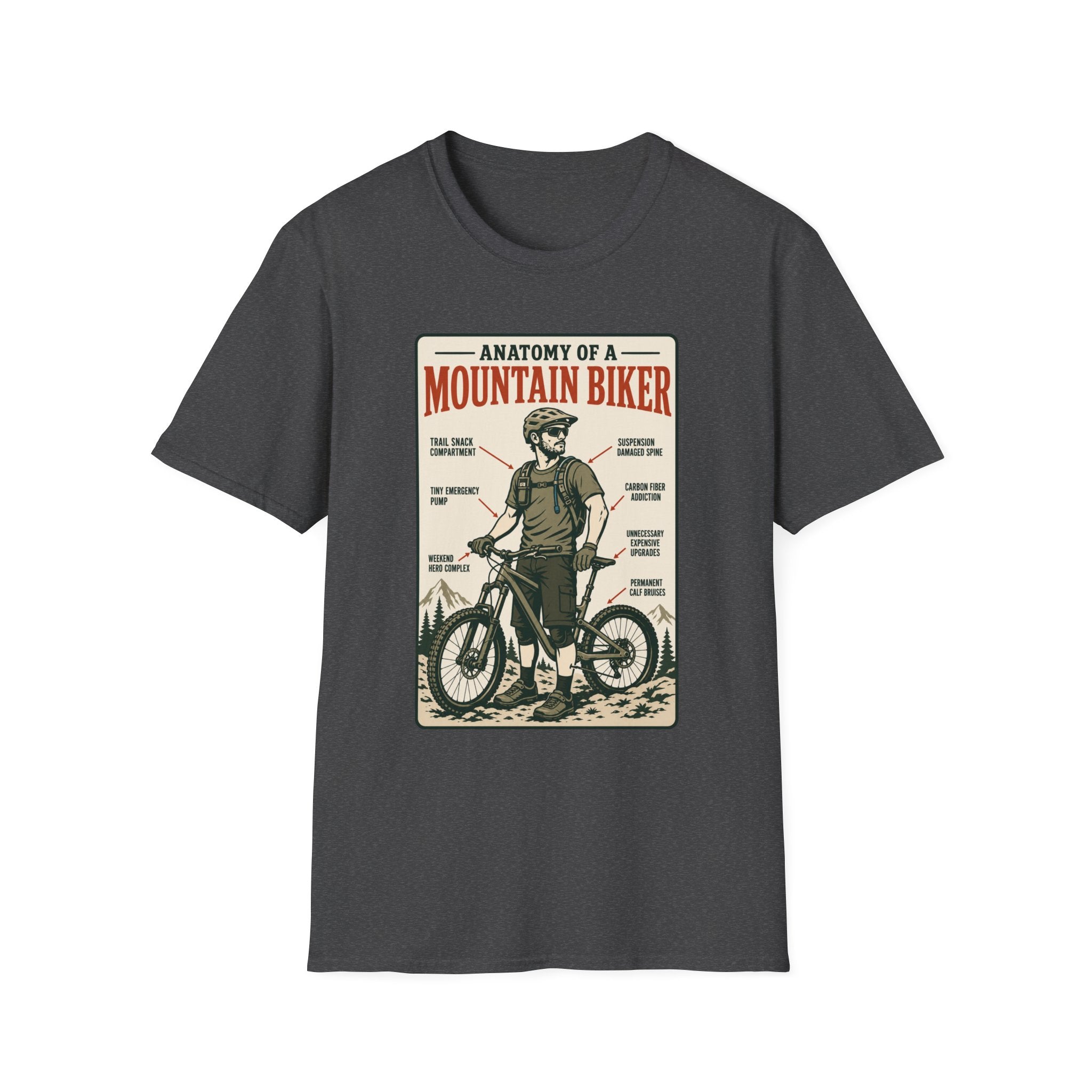 Anatomy of a Mountain Biker T-Shirt