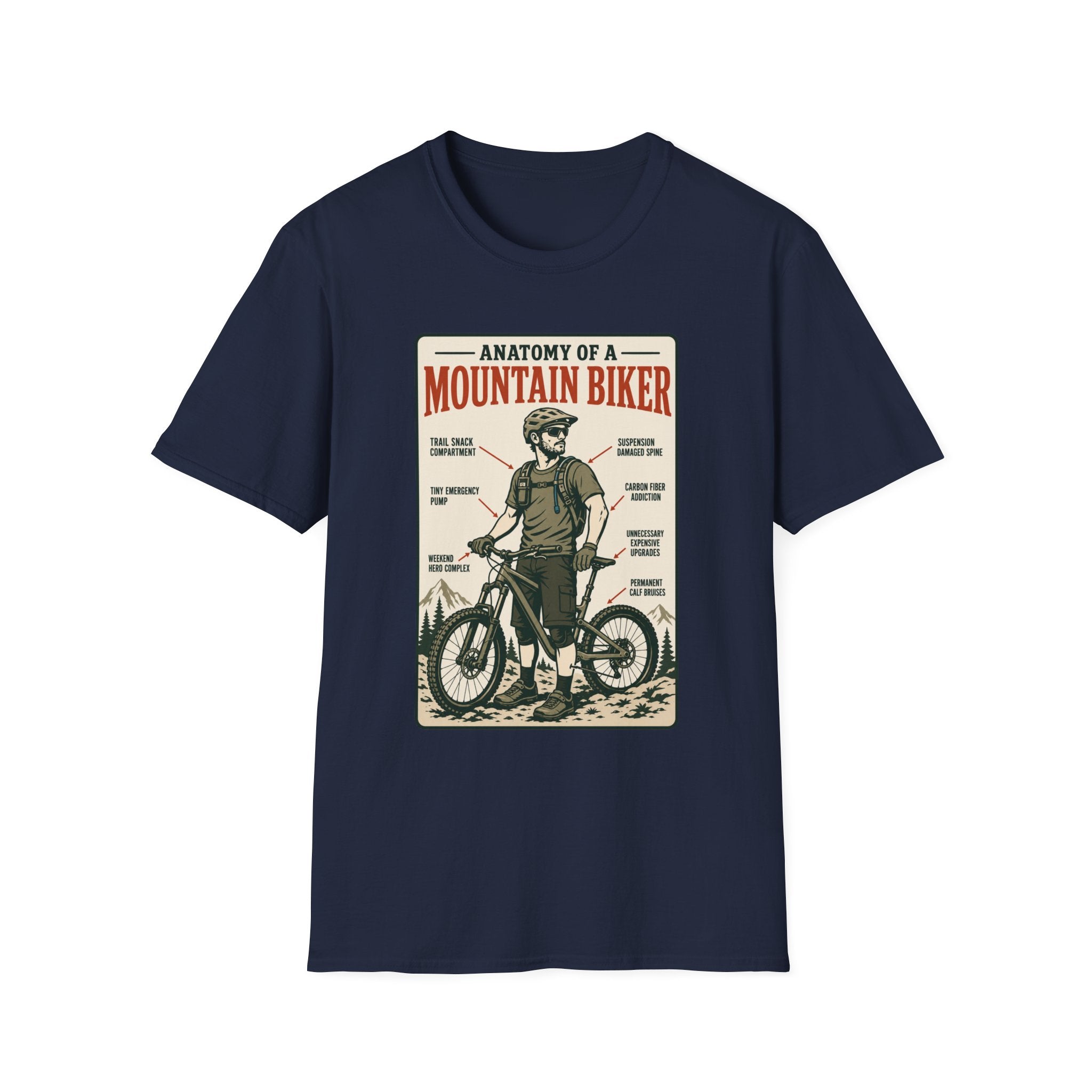 Anatomy of a Mountain Biker T-Shirt