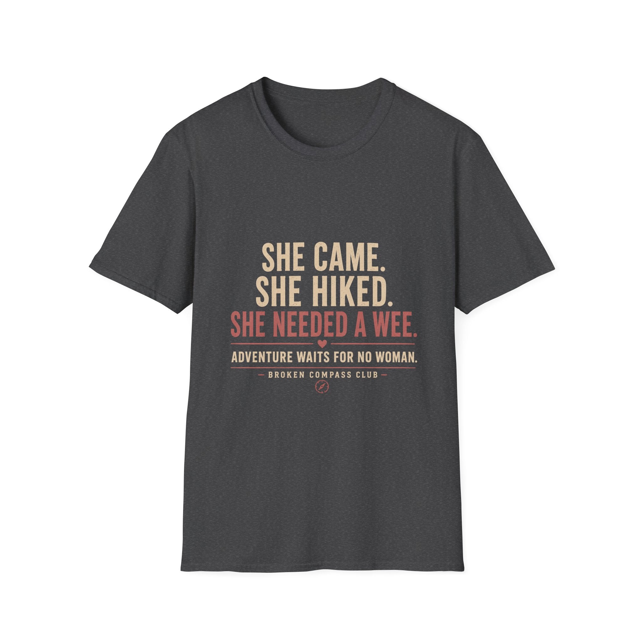 She came, she hiked, she needed a wee Adventure T-Shirt