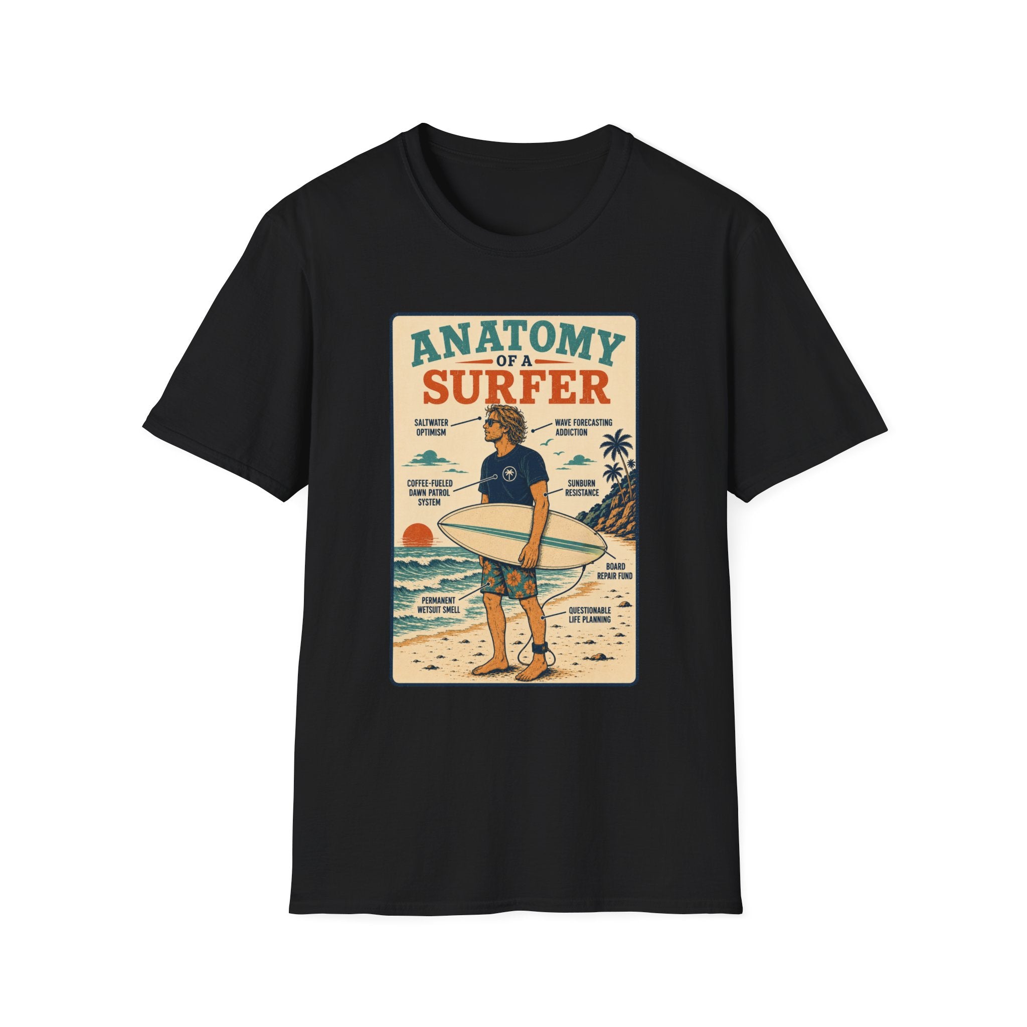 Anatomy of a Surfer T-Shirt
