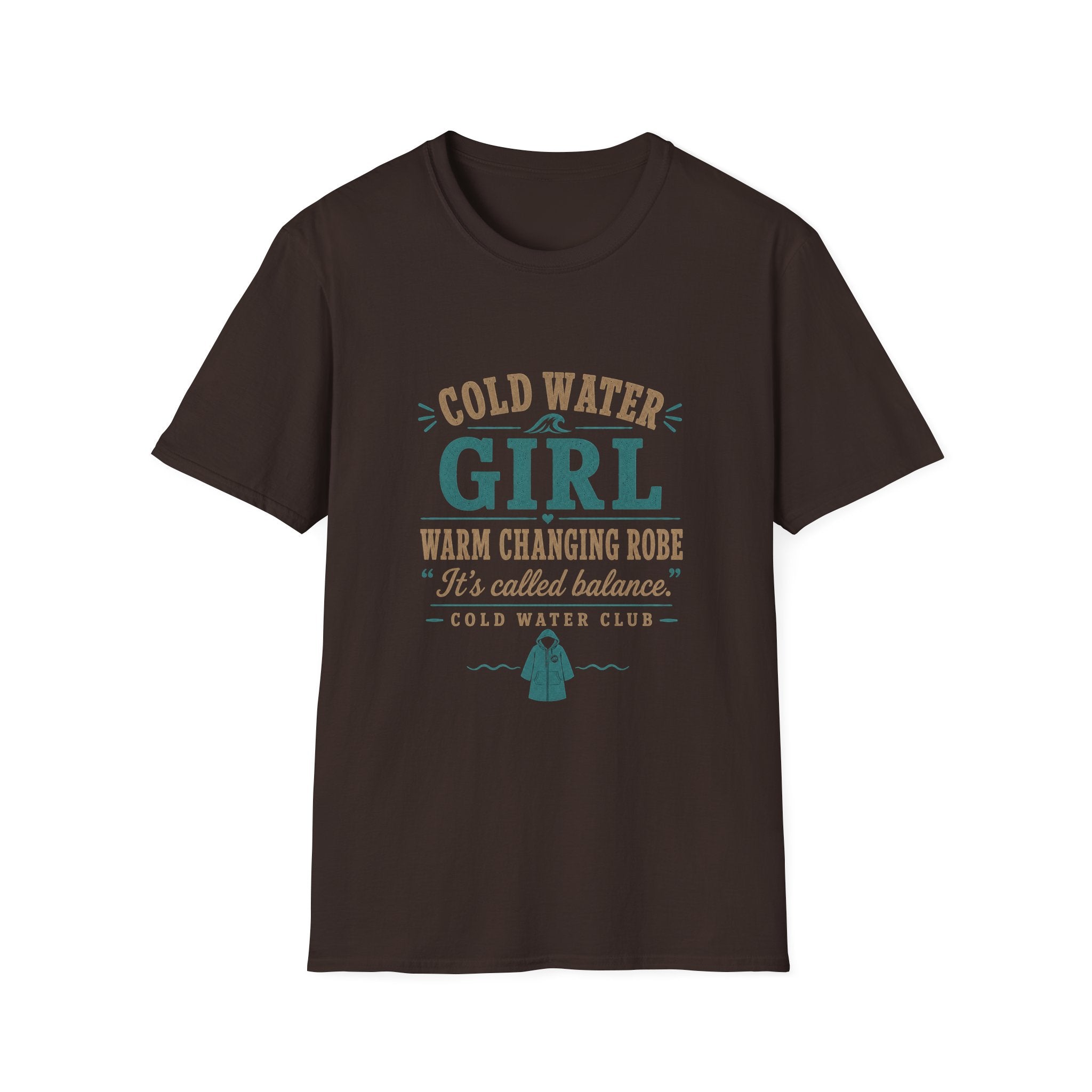 Cold water girl, warm changing robe surf T-Shirt