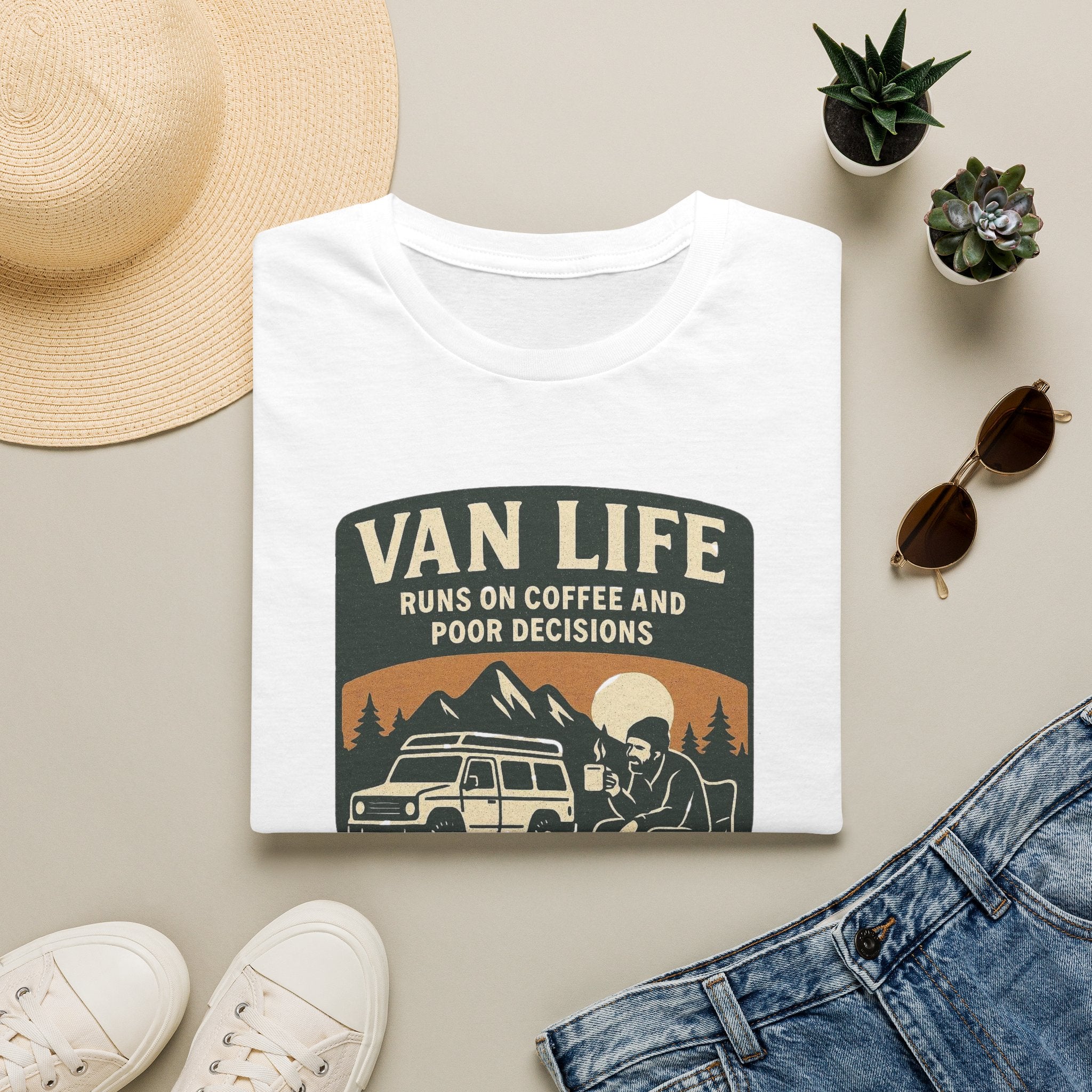 Van Life Runs on Coffee T-Shirt