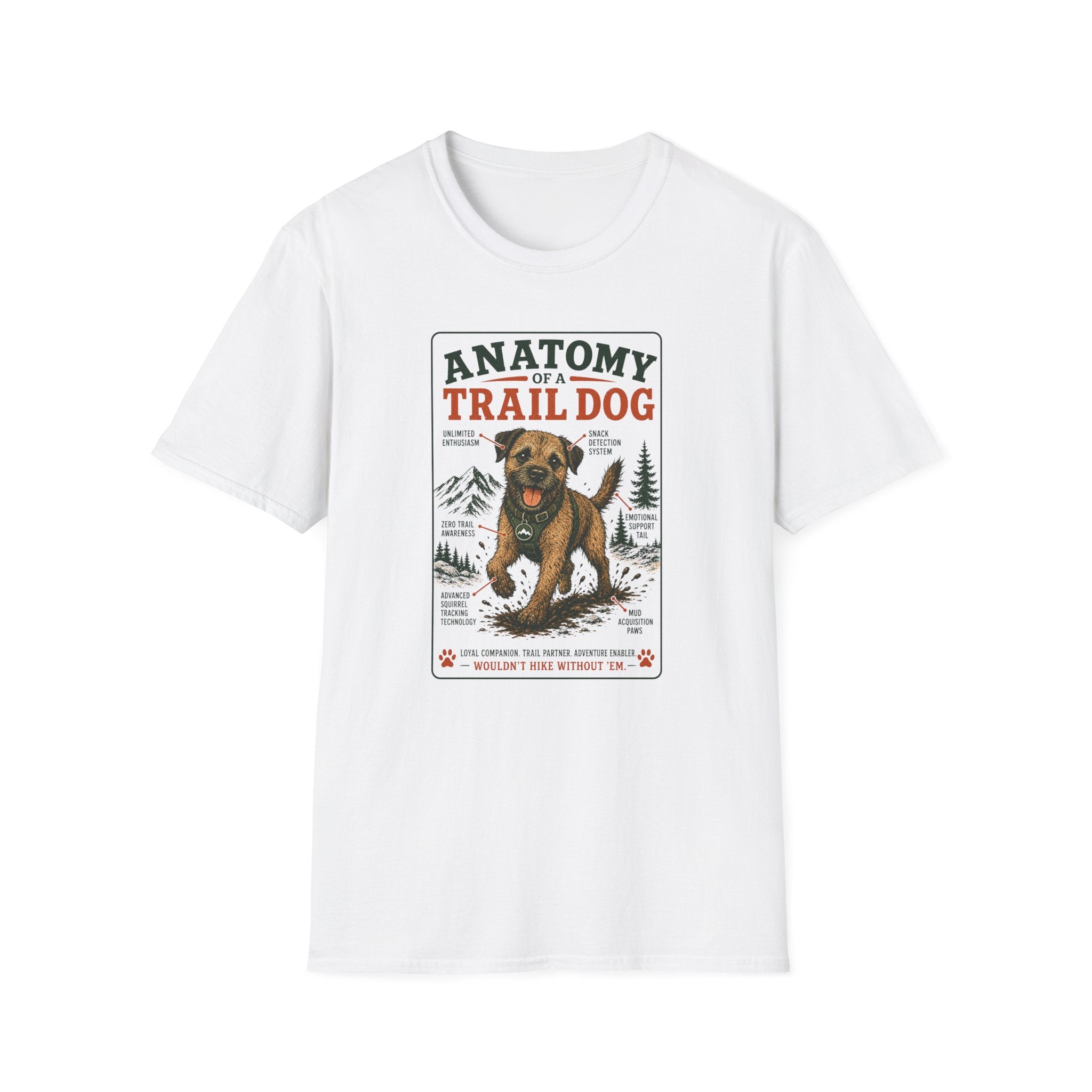 Anatomy of a Trail Dog Border Terrier T-Shirt