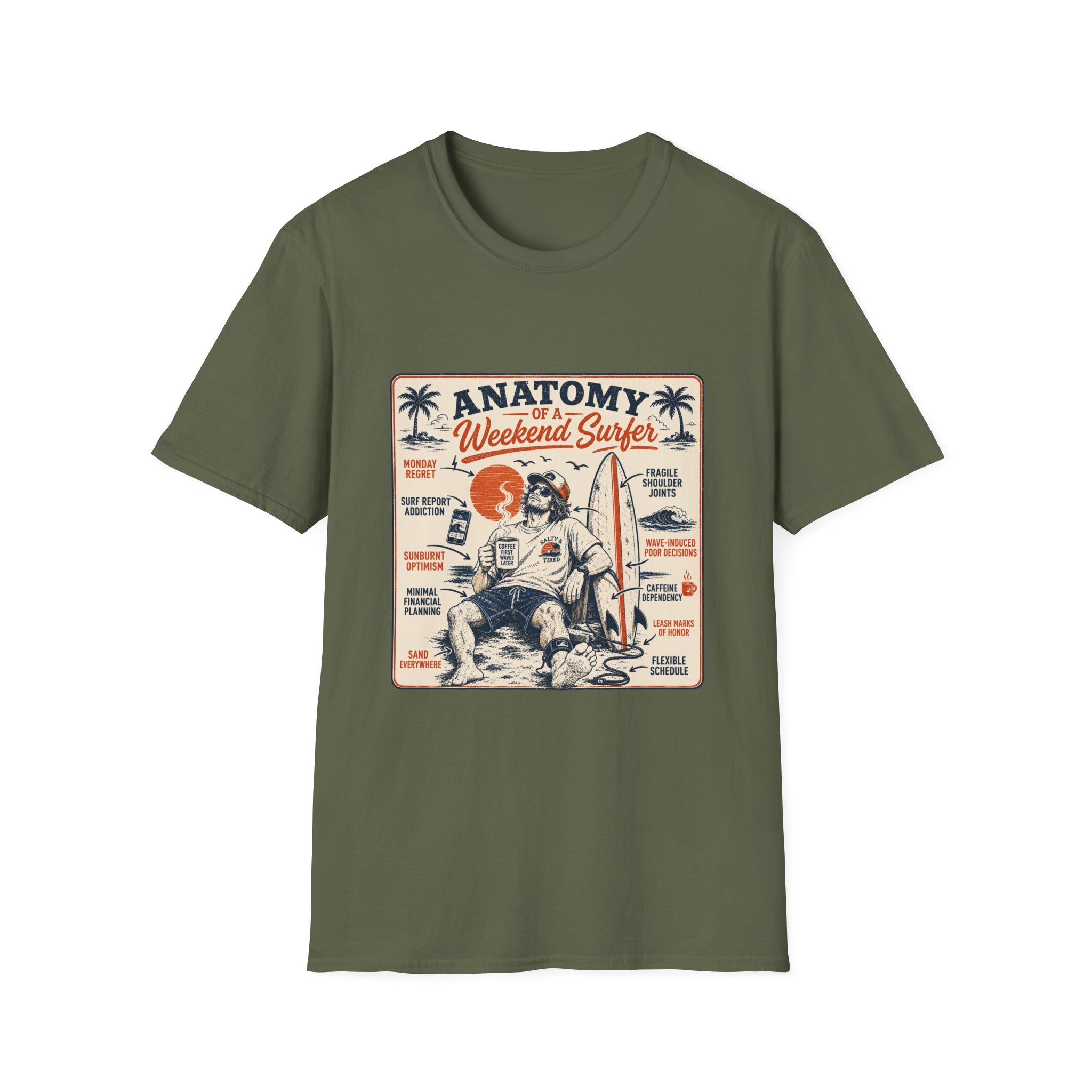 Anatomy of a Weekend Surfer T-Shirt