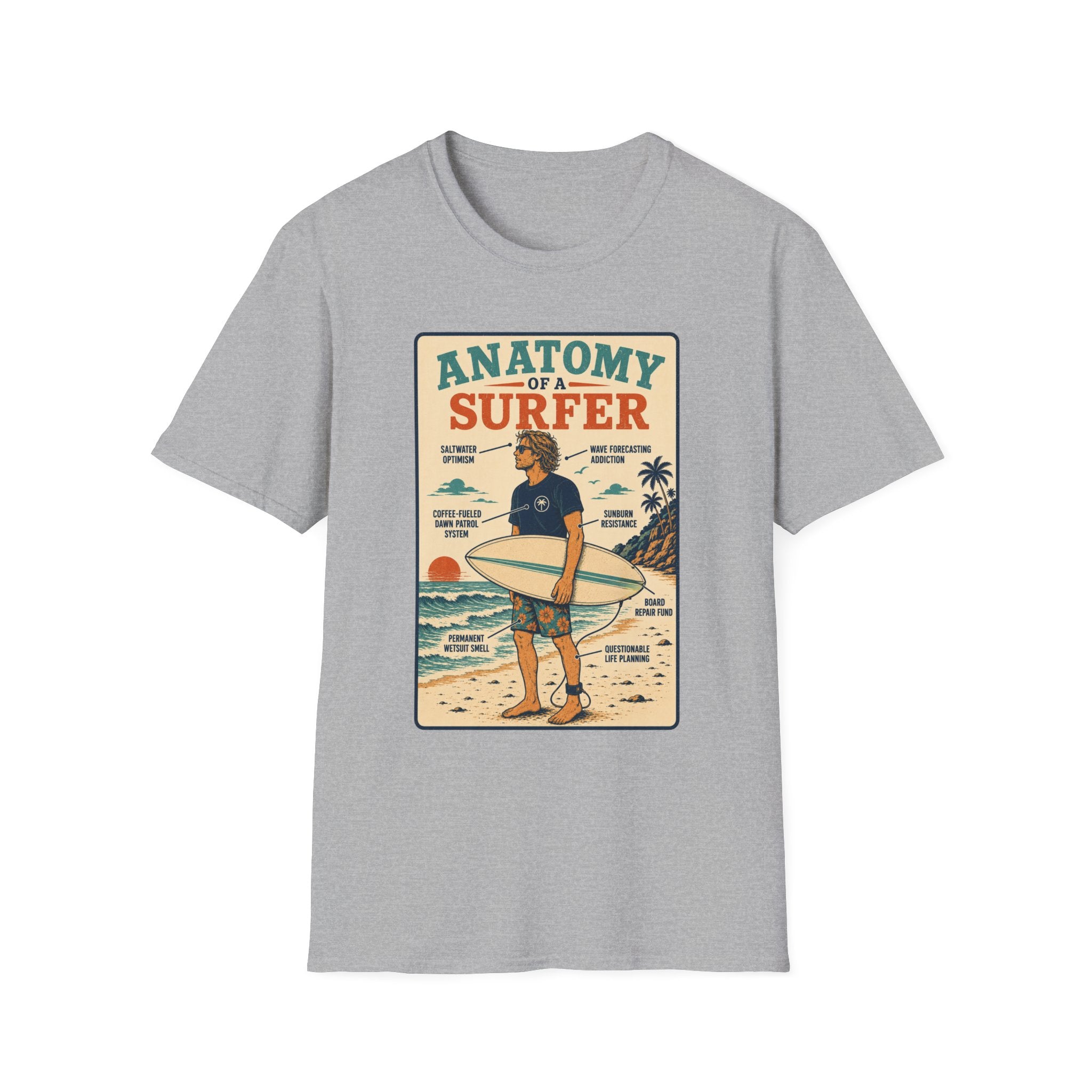 Anatomy of a Surfer T-Shirt