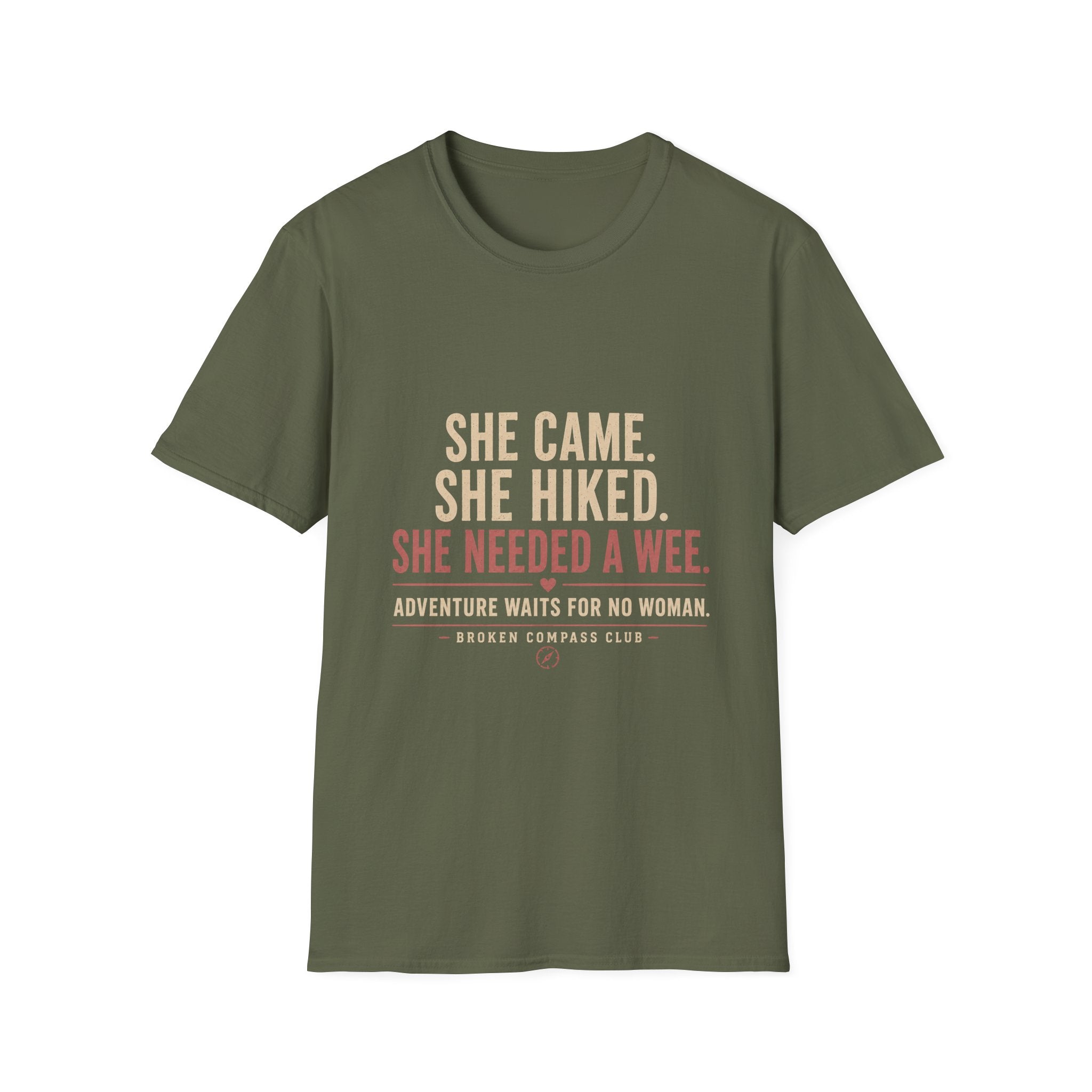 She came, she hiked, she needed a wee Adventure T-Shirt
