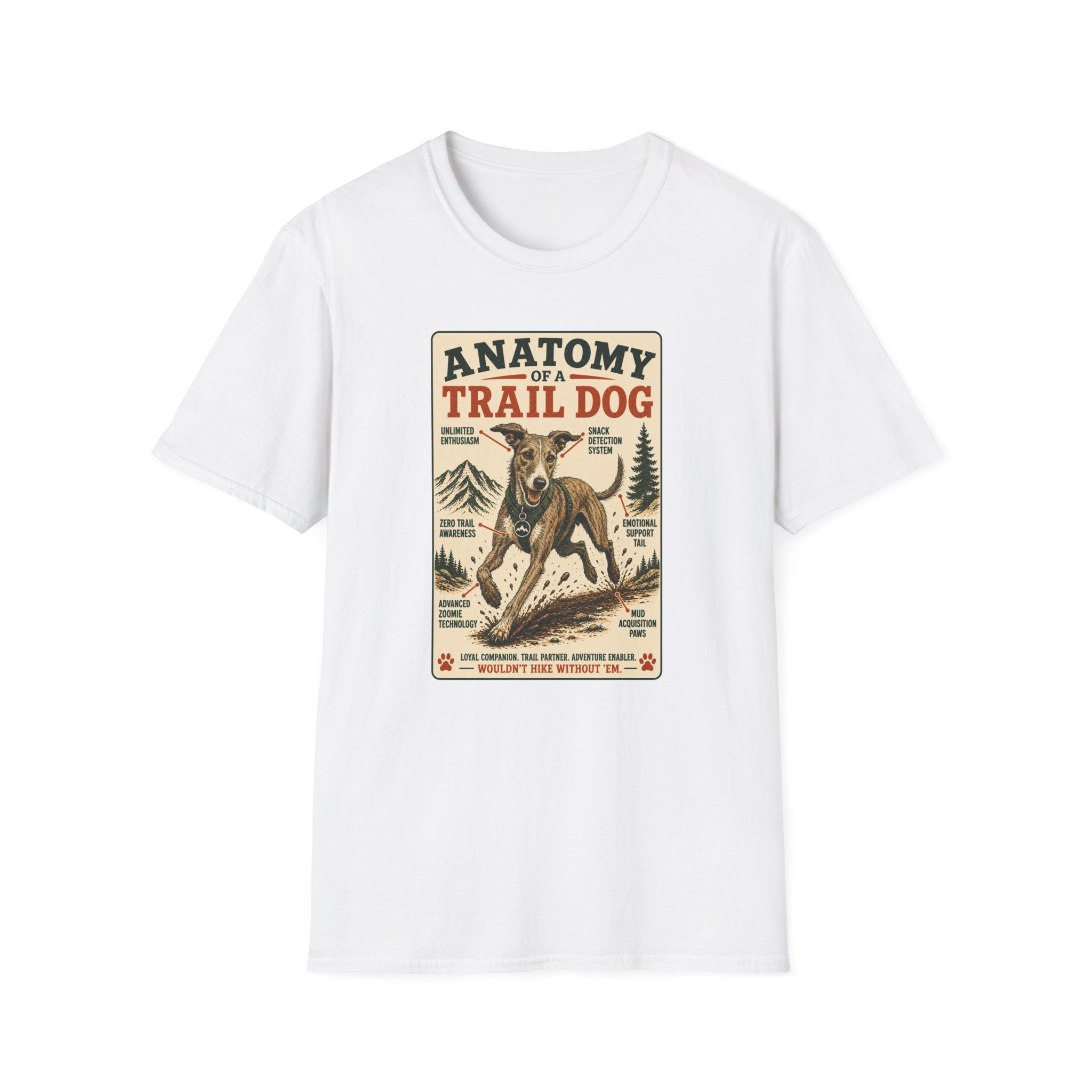 Anatomy of a Trail Dog Lurcher T-Shirt