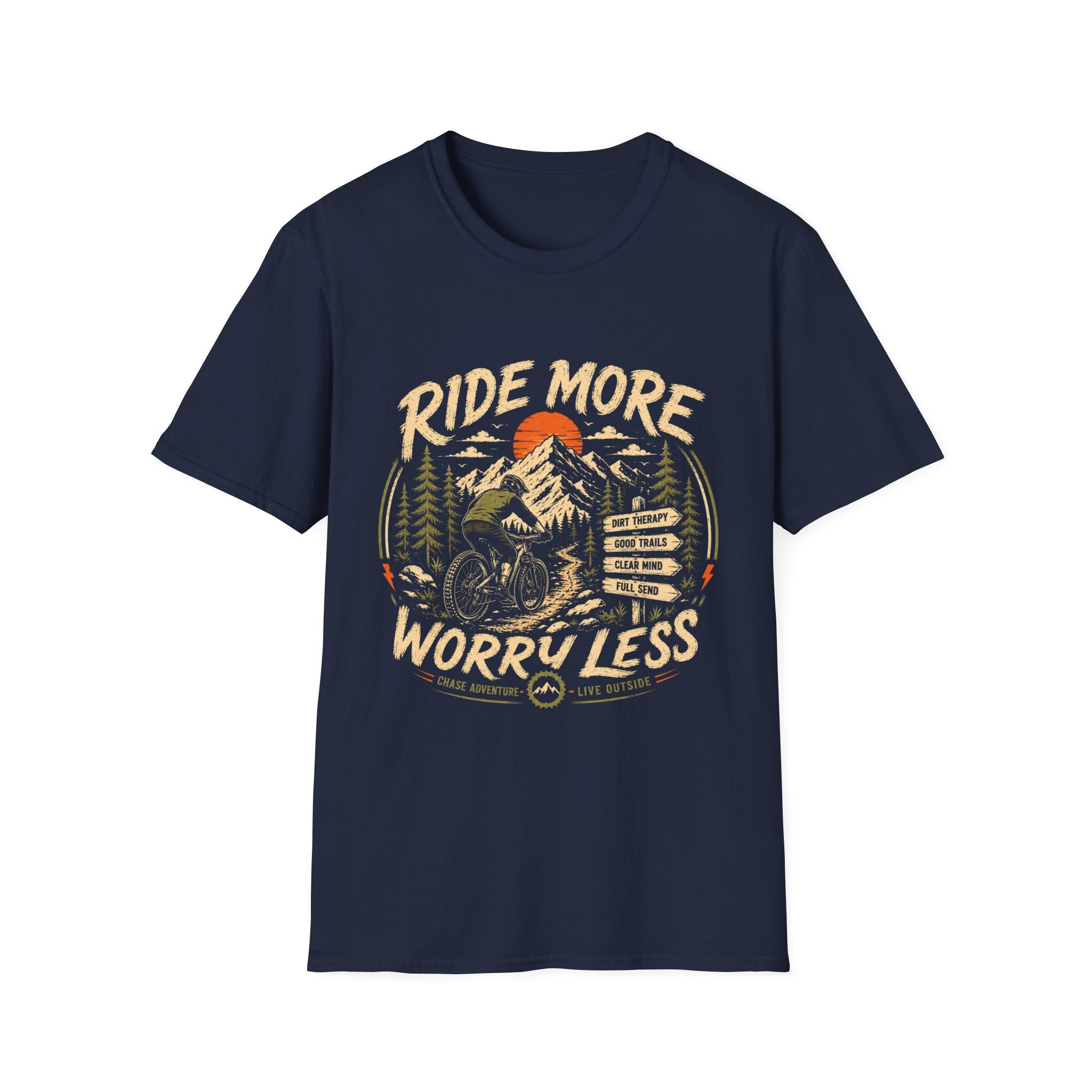 Ride More Worry Less MTB T-Shirt