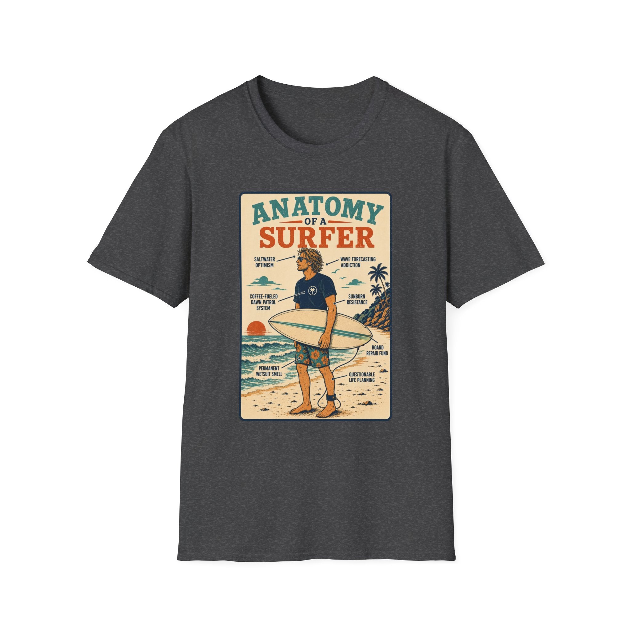 Anatomy of a Surfer T-Shirt