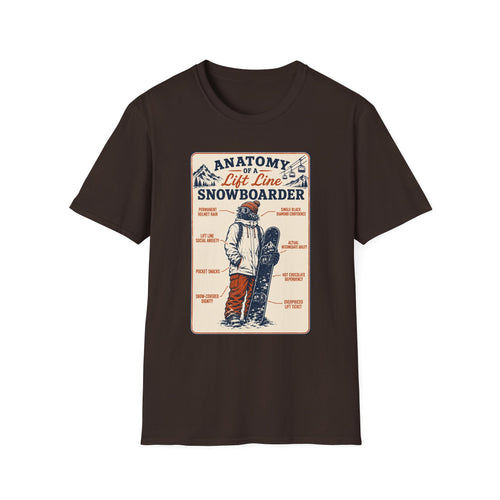 Anatomy of a Lift Line Snowboarder T-Shirt