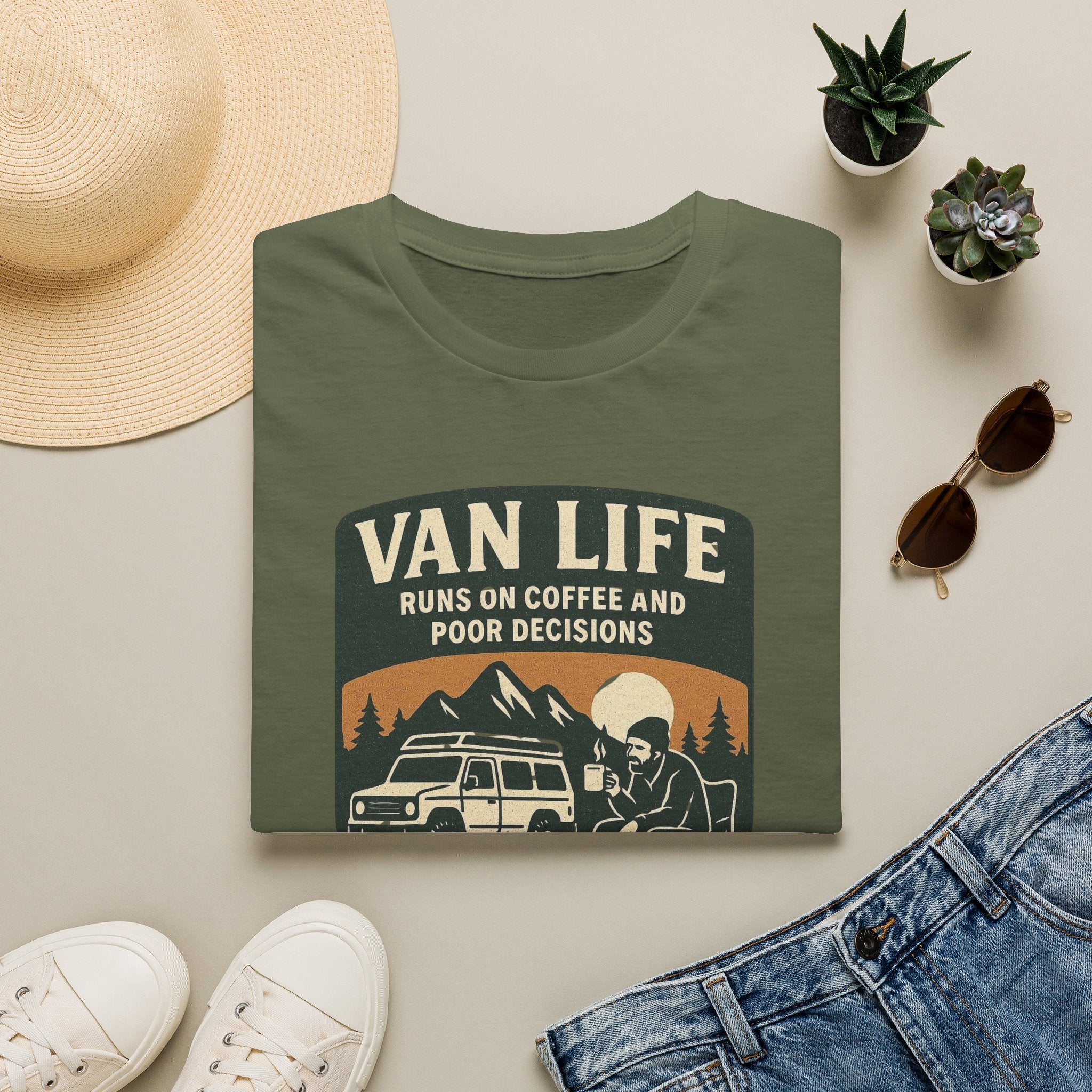 Van Life Runs on Coffee T-Shirt