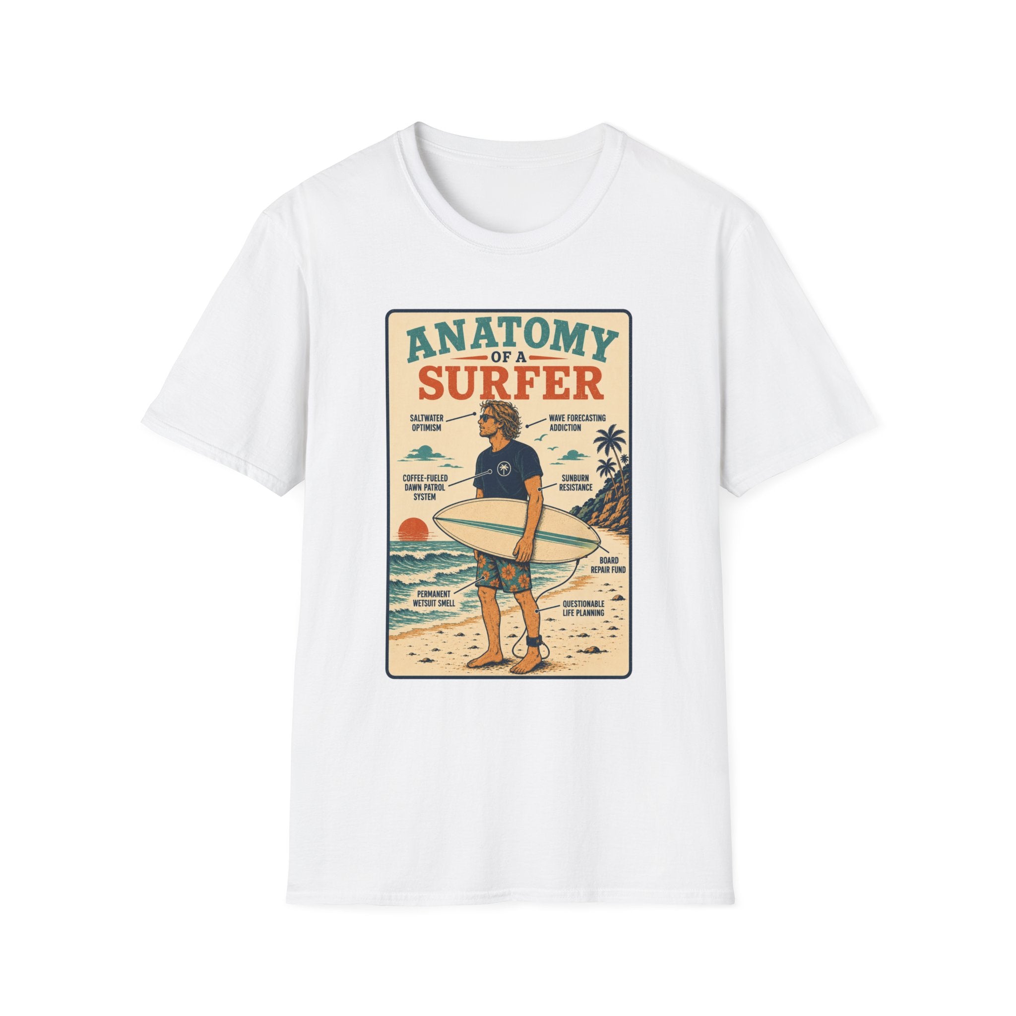Anatomy of a Surfer T-Shirt