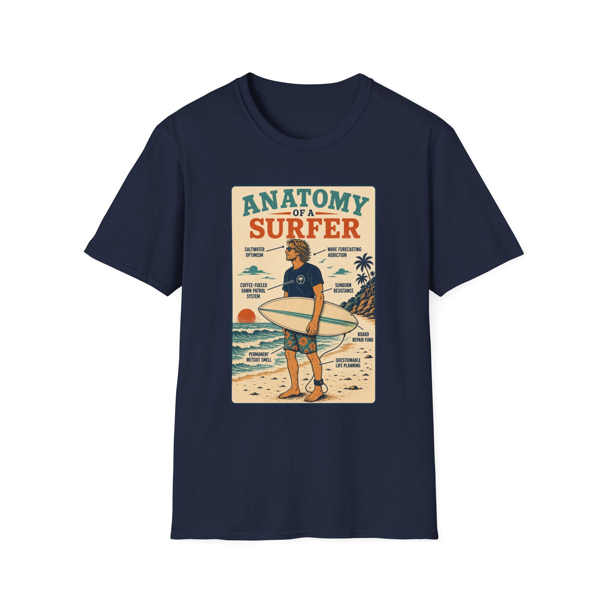 Anatomy of a Surfer T-Shirt
