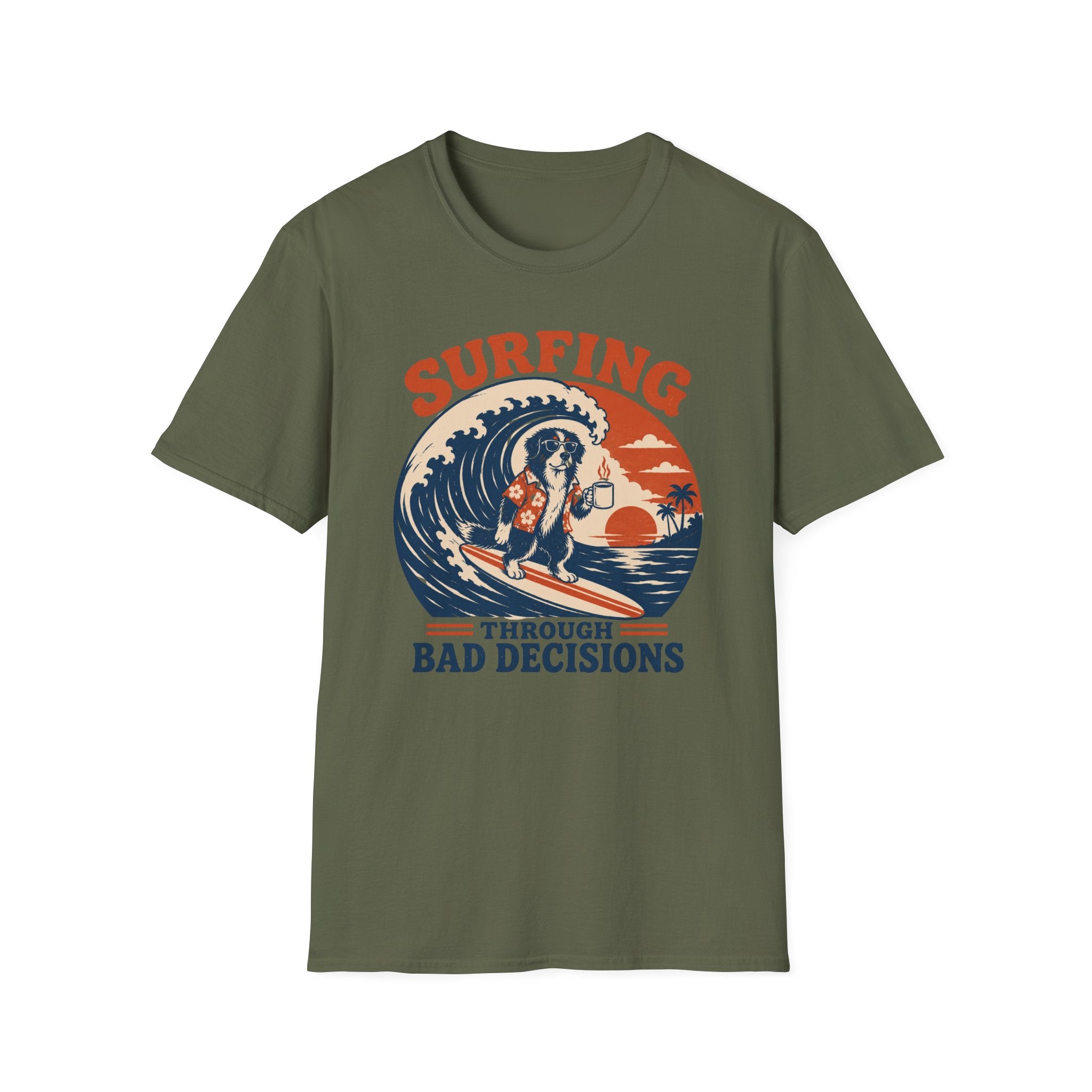 Surfing through bad decisions T-shirt
