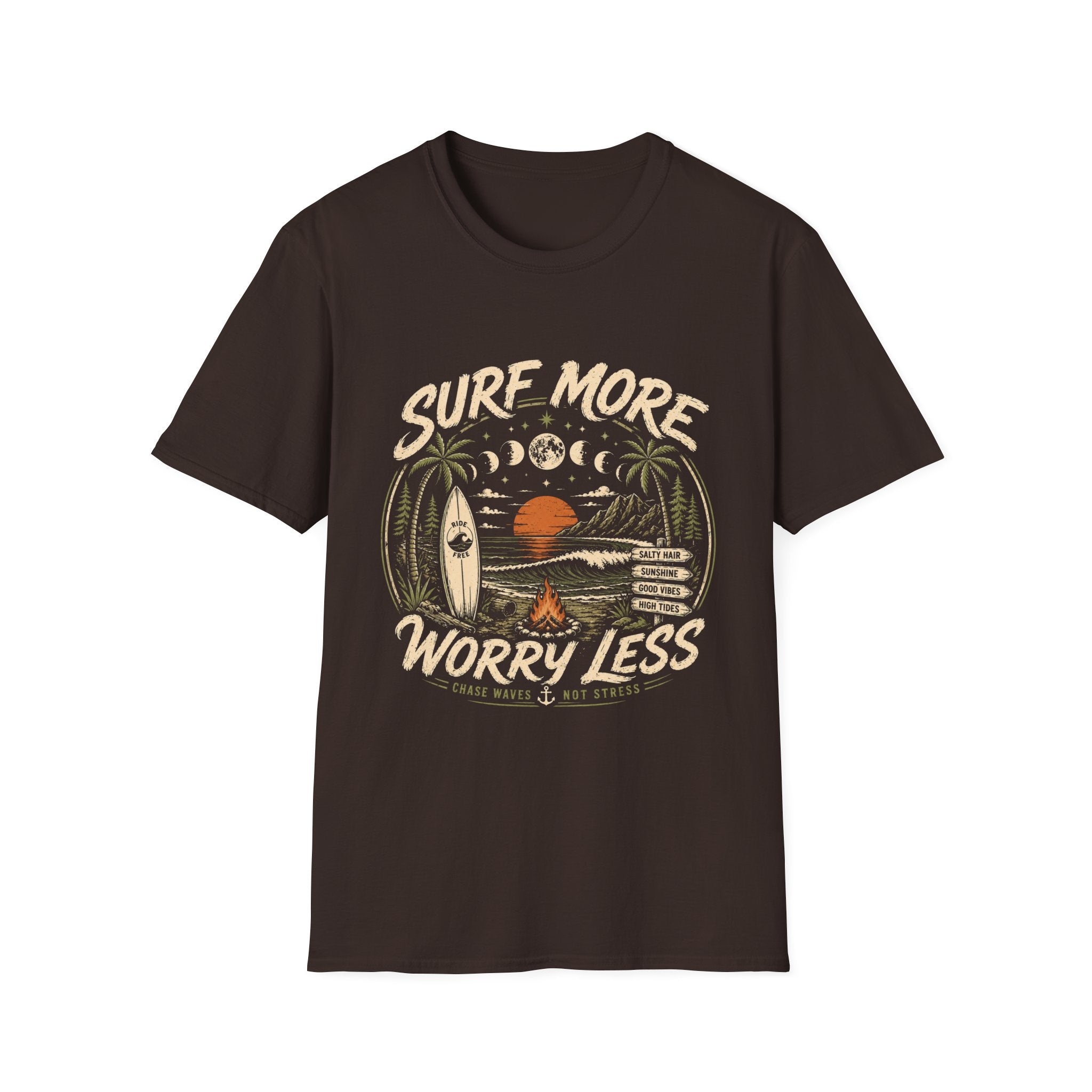 Surf More Worry Less Tee
