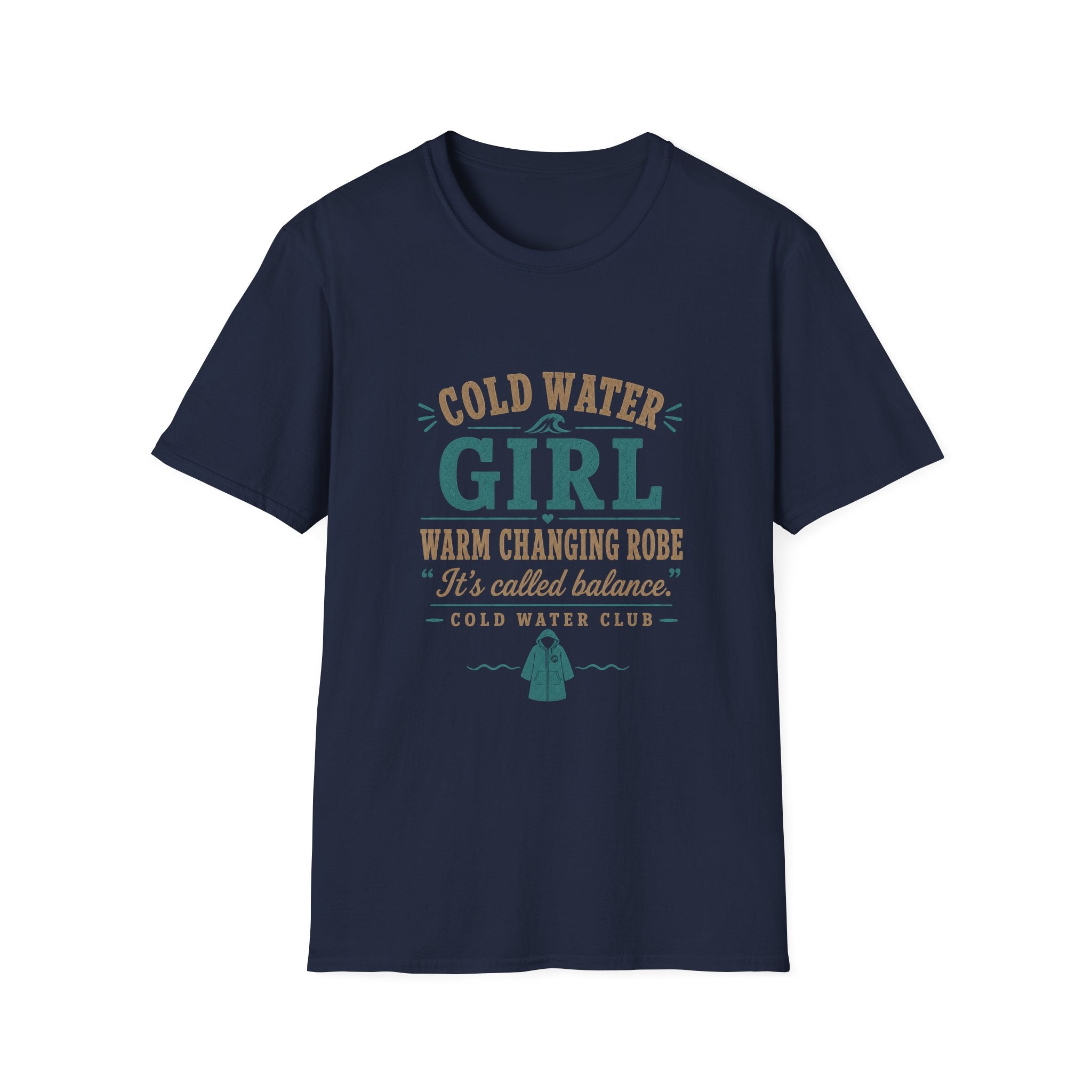 Cold water girl, warm changing robe surf T-Shirt