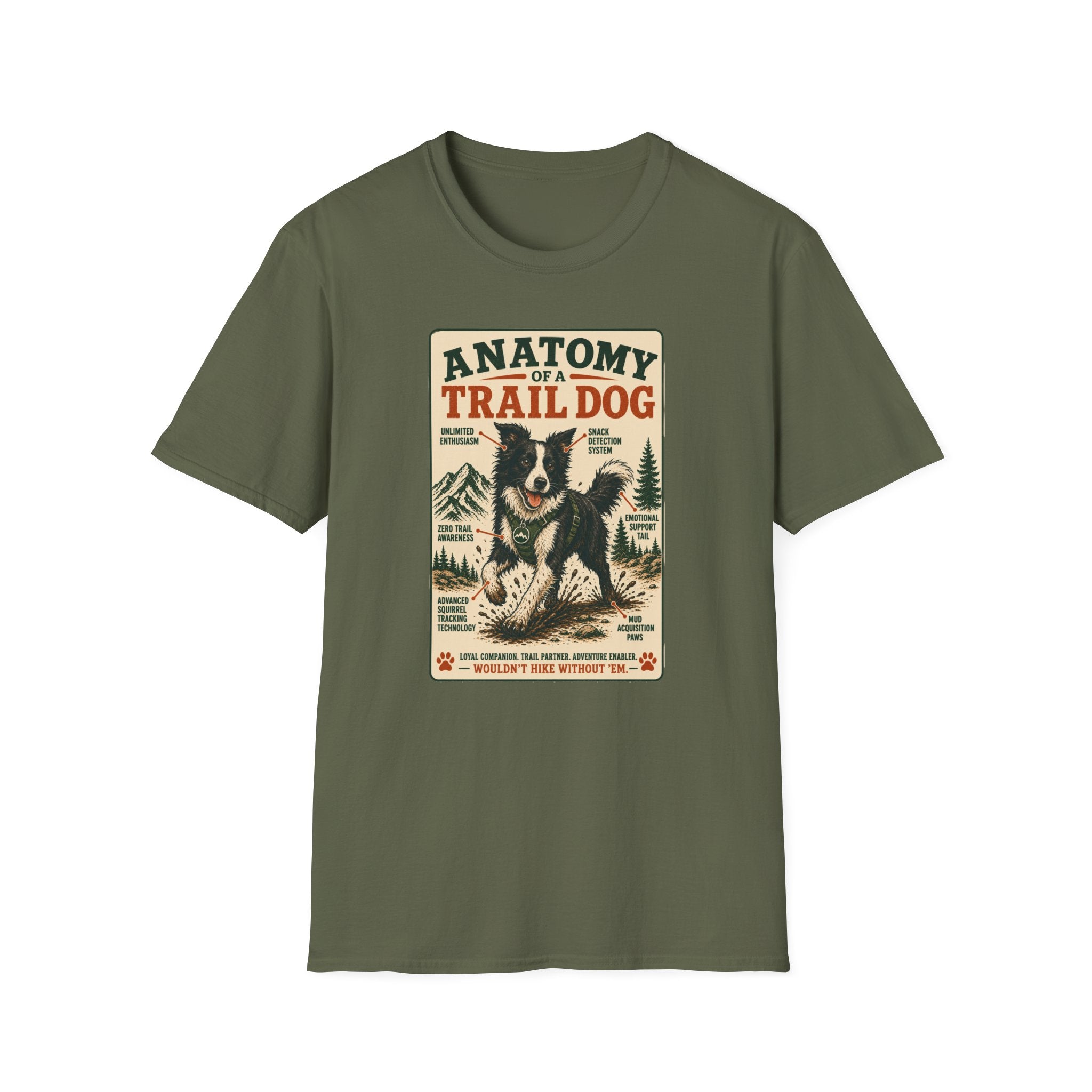 Anatomy of a Trail Dog Border Collie T-Shirt