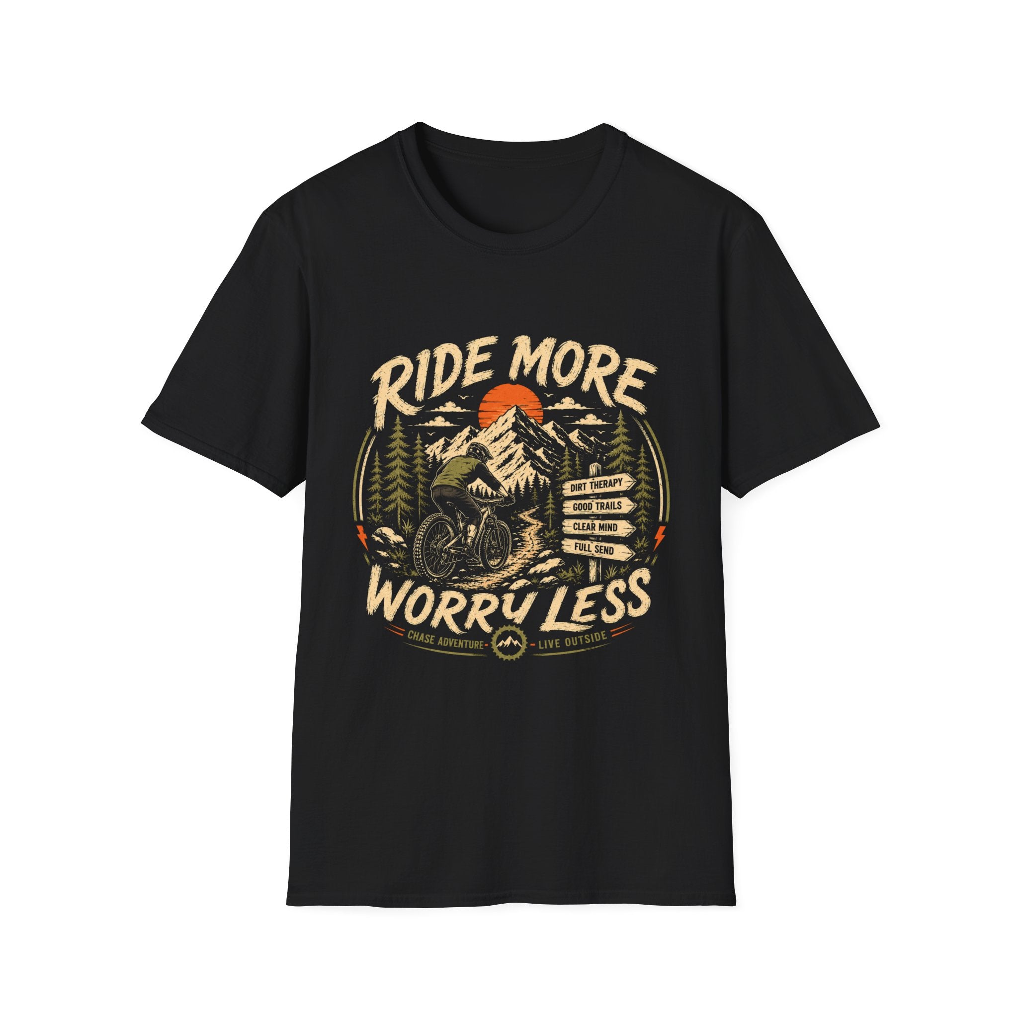Ride More Worry Less MTB T-Shirt