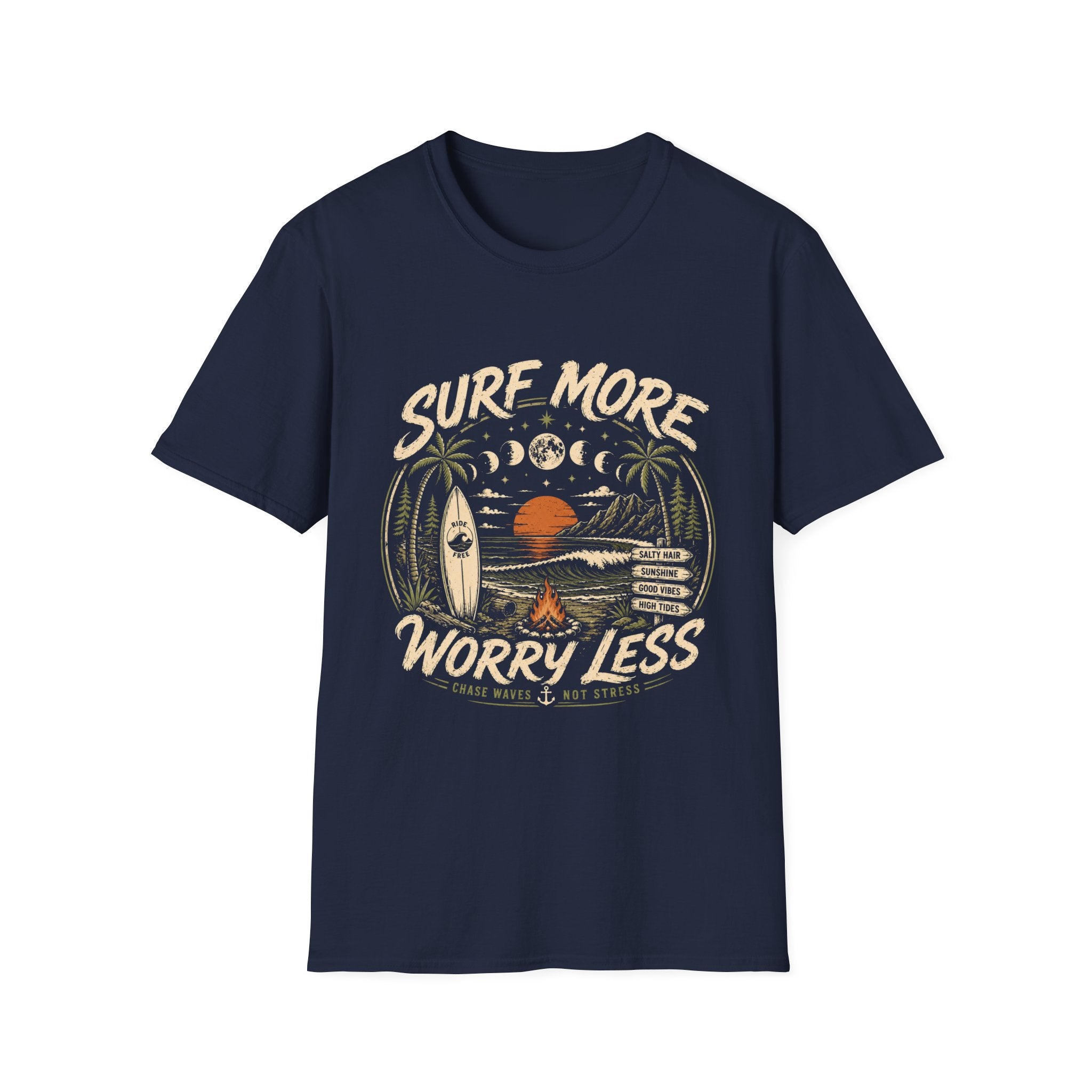 Surf More Worry Less Tee