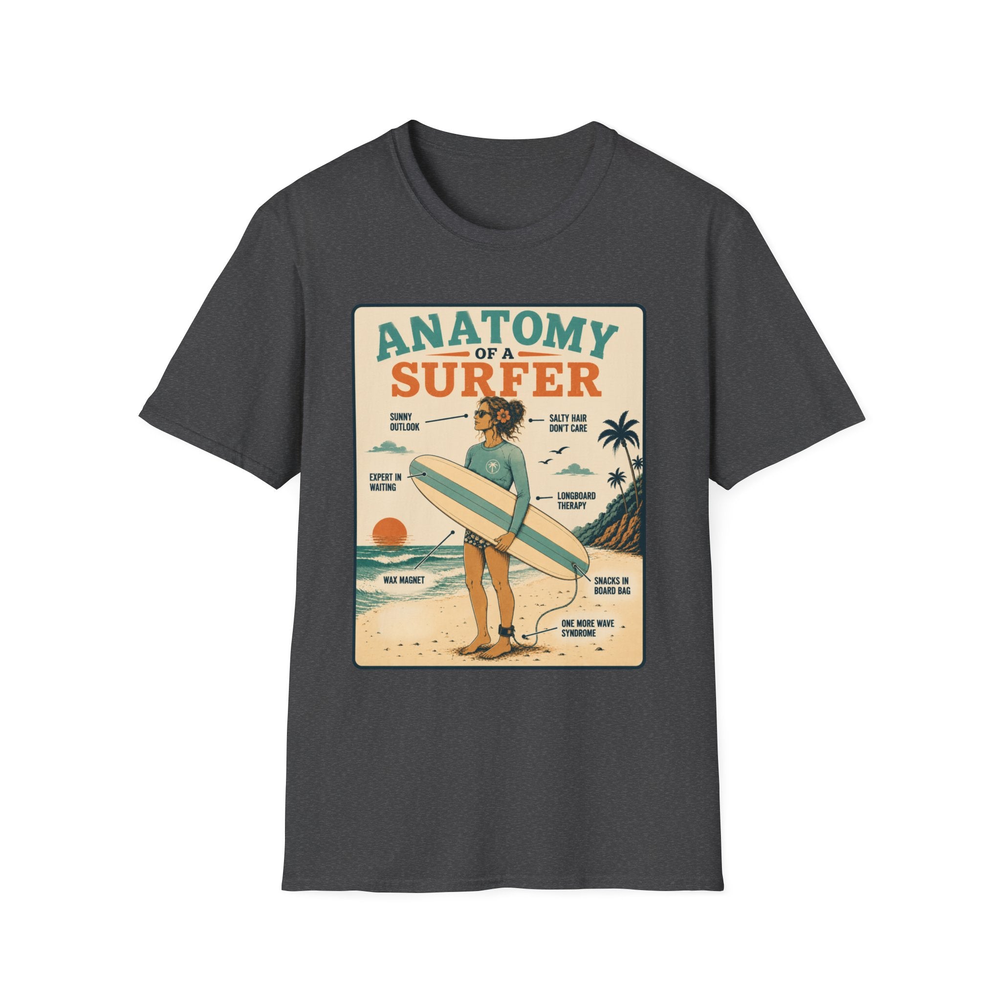 Anatomy of a Female Surfer T-Shirt