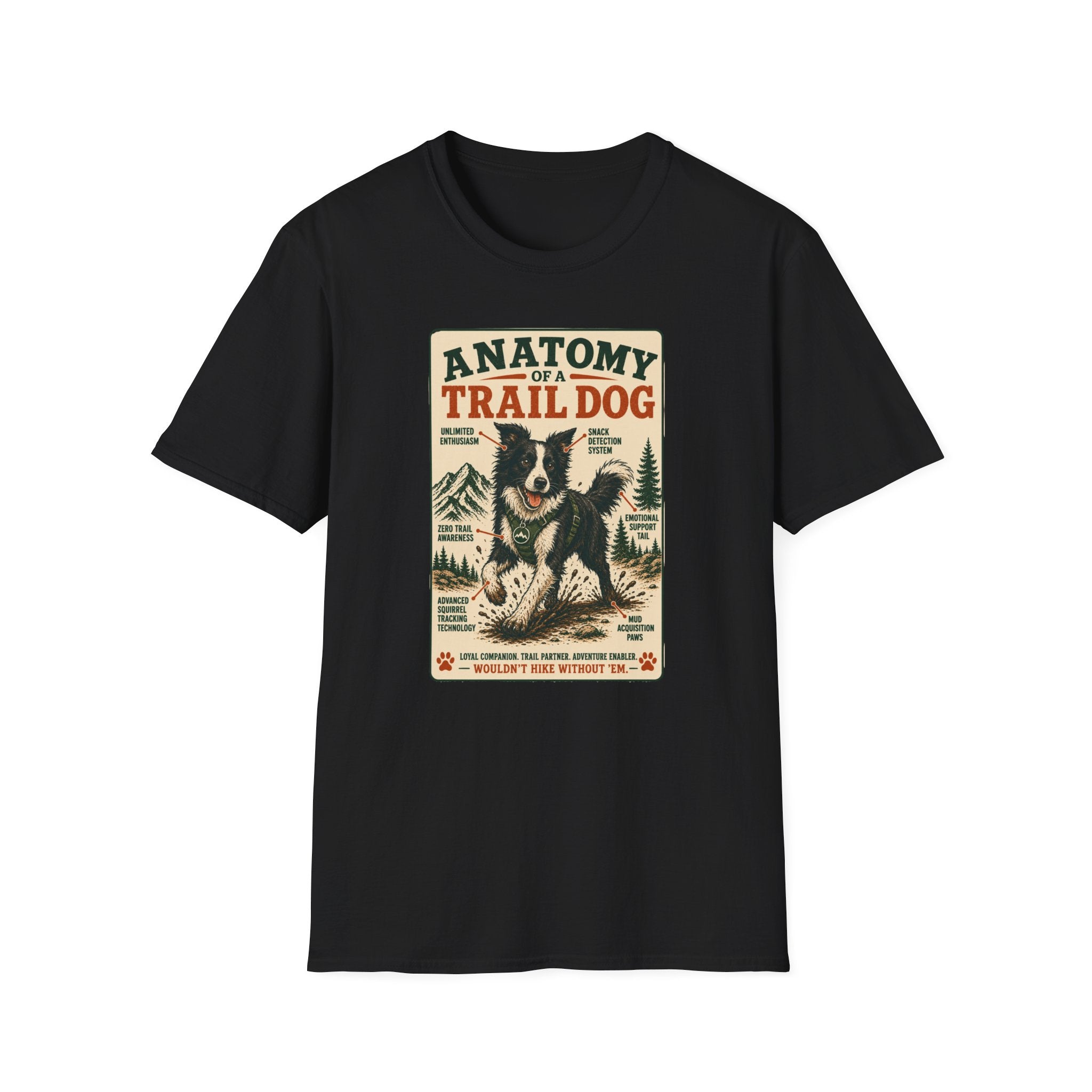 Anatomy of a Trail Dog Border Collie T-Shirt