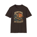Surfing Through Bad Decisions – Vintage Skeleton Surf Graphic Tee
