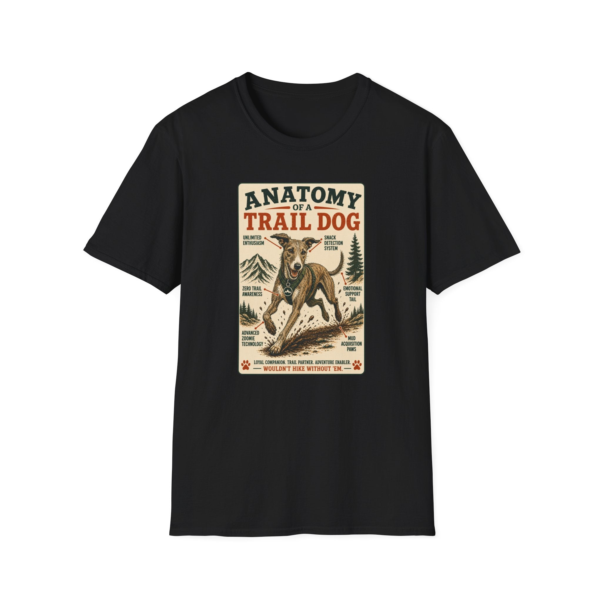 Anatomy of a Trail Dog Lurcher T-Shirt