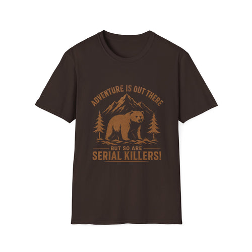 Adventure is  out there brown T-Shirt