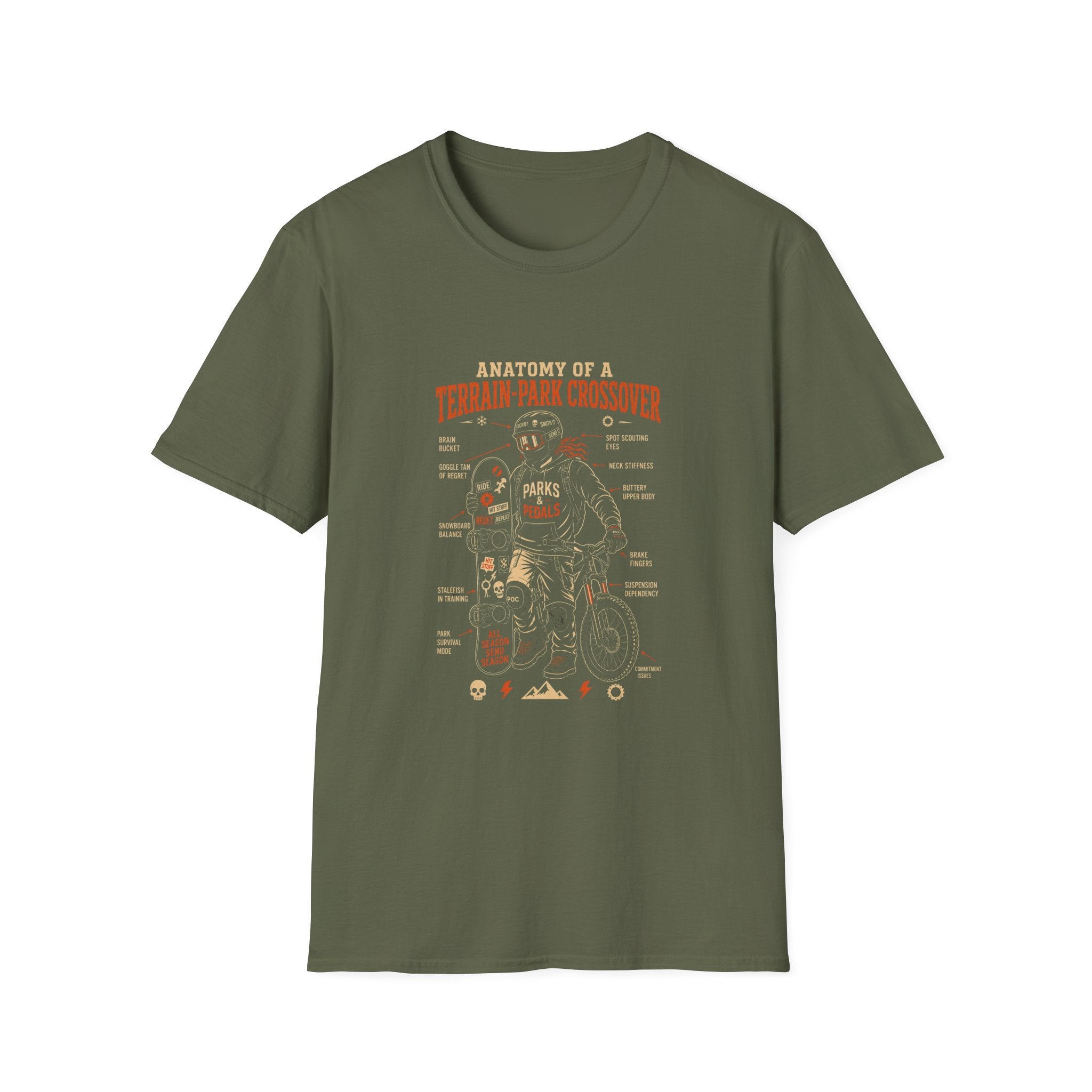 Anatomy of a Terrain Park Crossover T-Shirt