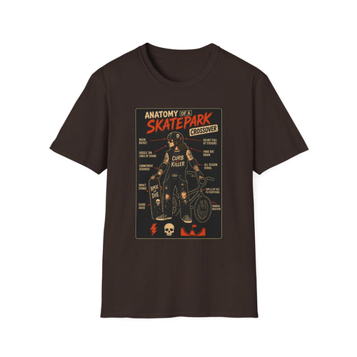 Anatomy of a Skatepark Crossover T-Shirt