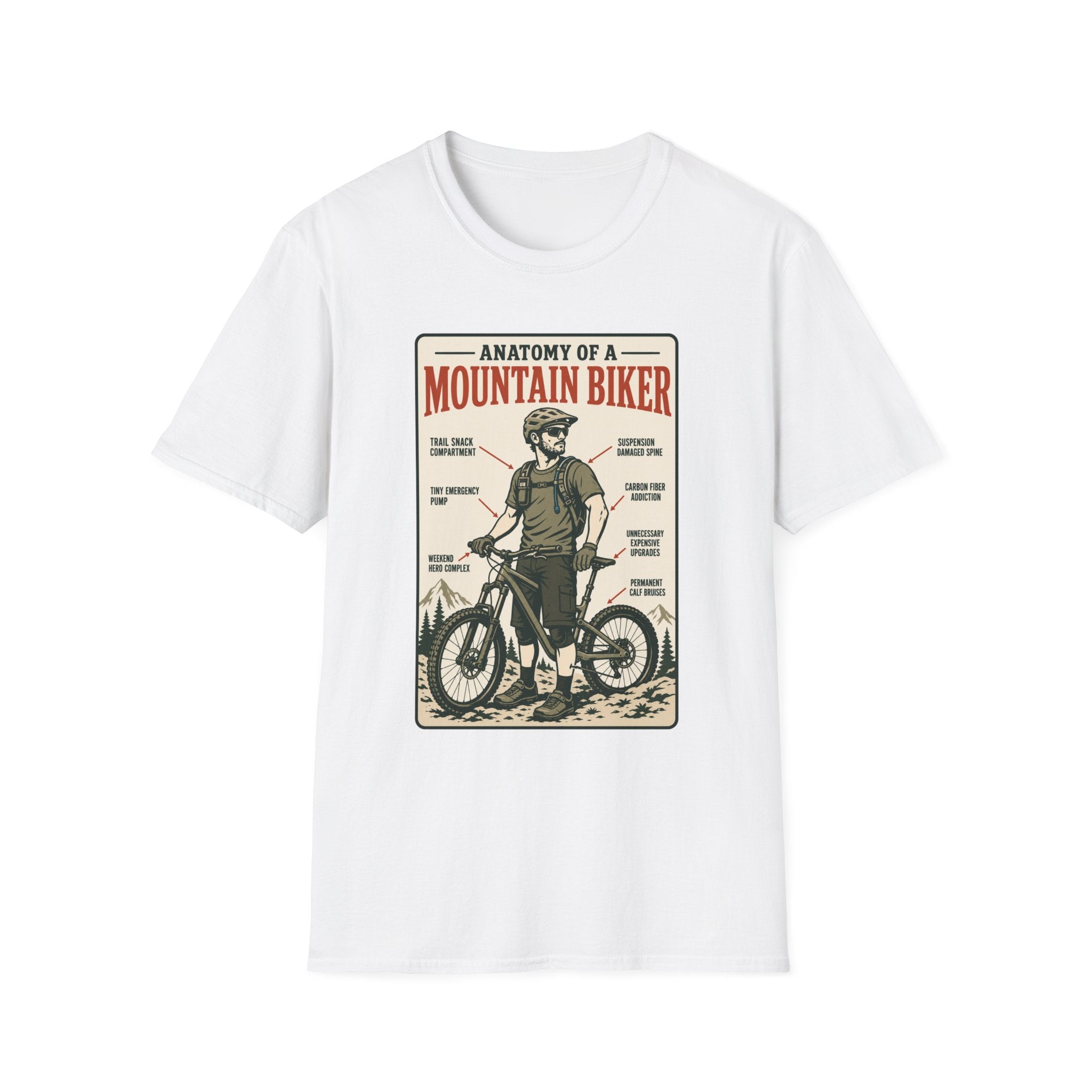 Anatomy of a Mountain Biker T-Shirt