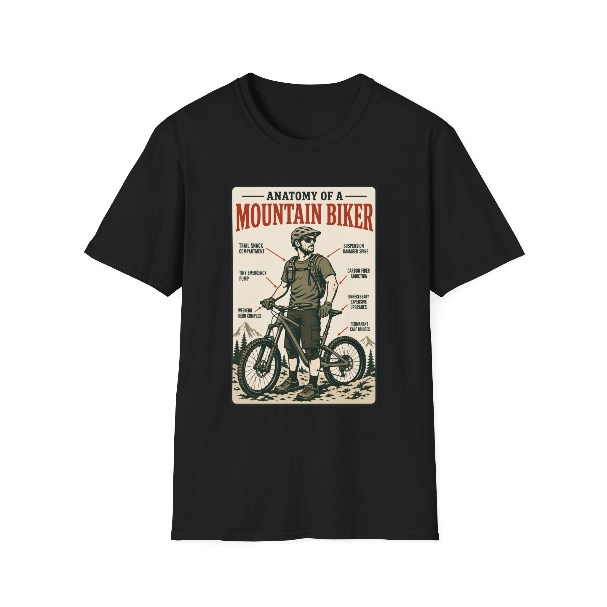 Anatomy of a Mountain Biker T-Shirt
