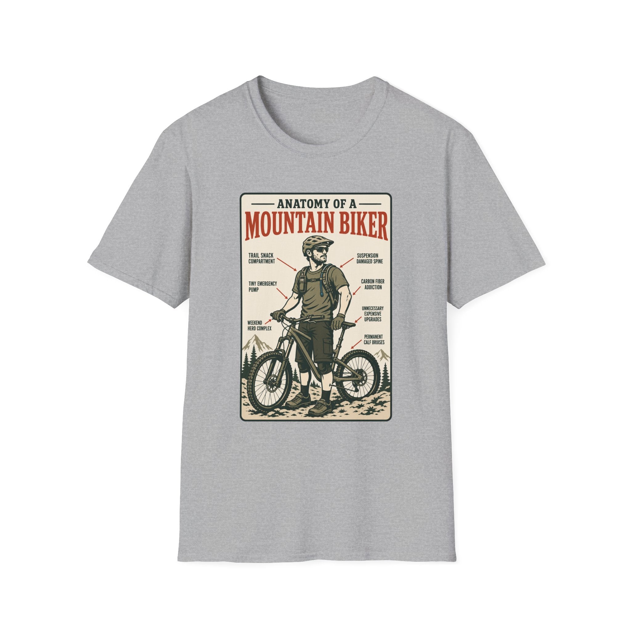 Anatomy of a Mountain Biker T-Shirt
