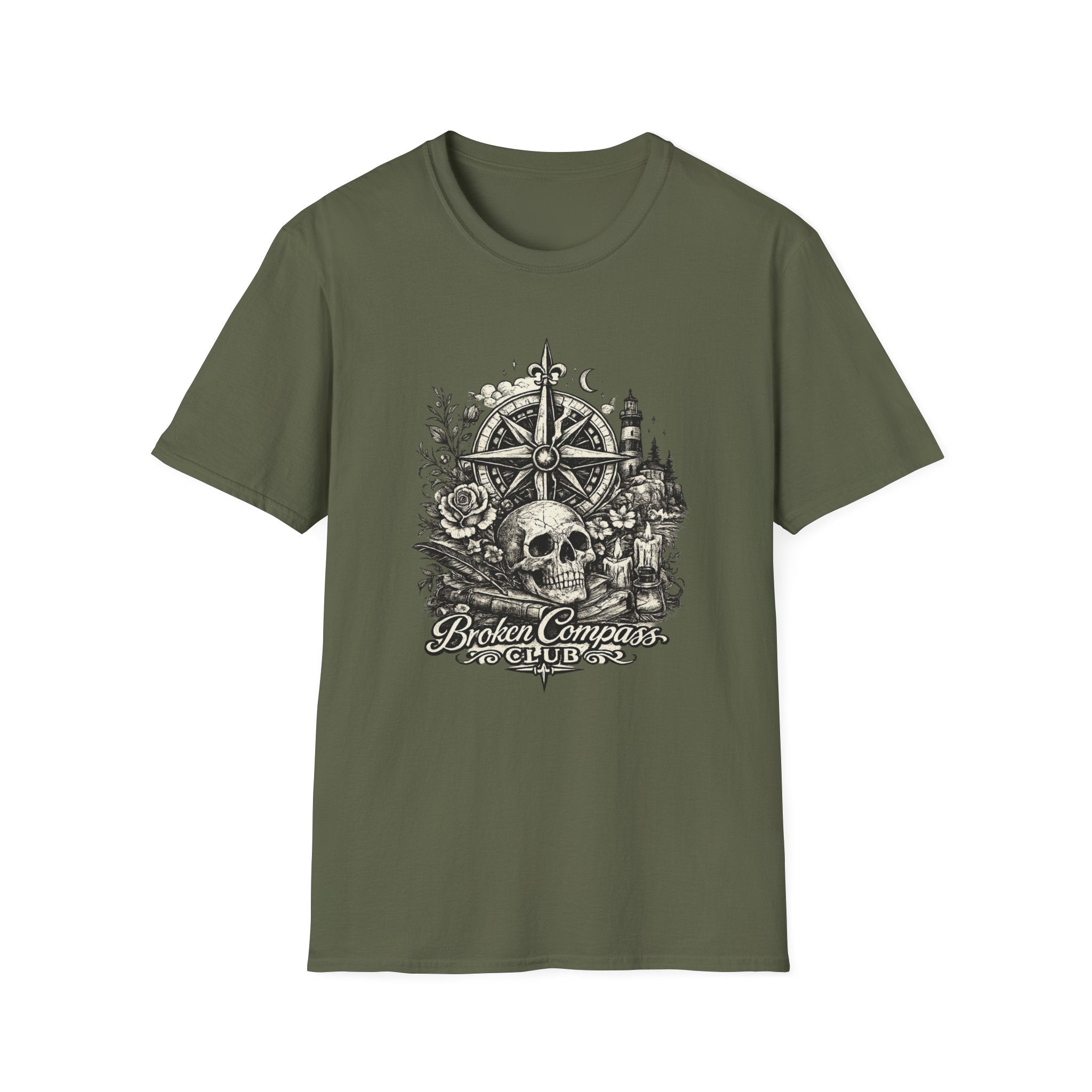 Broken Compass Club Traditional Tattoo T-Shirt