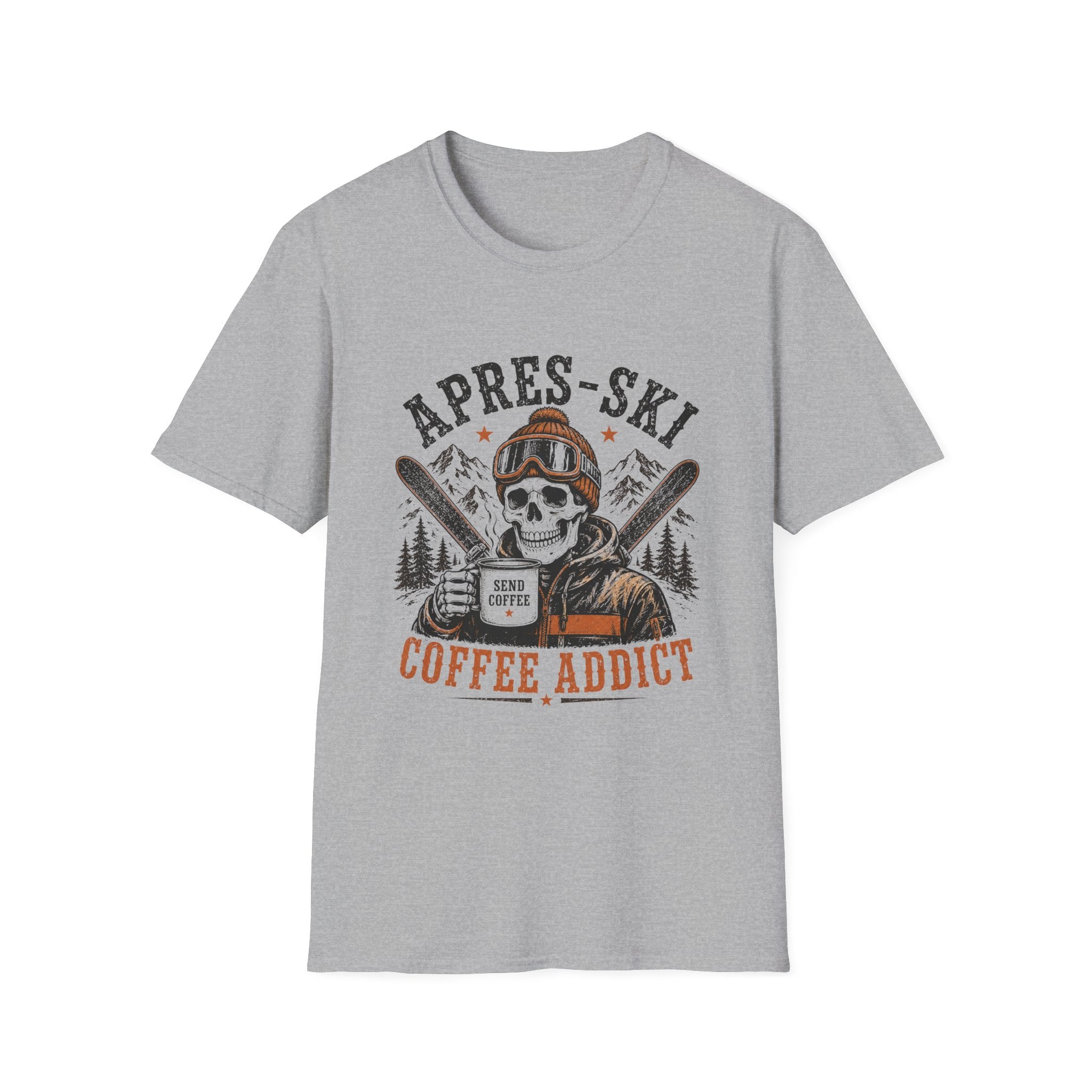 Apres Ski Coffee Addict Skull T-Shirt