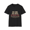 She came, she hiked, she needed a wee Adventure T-Shirt