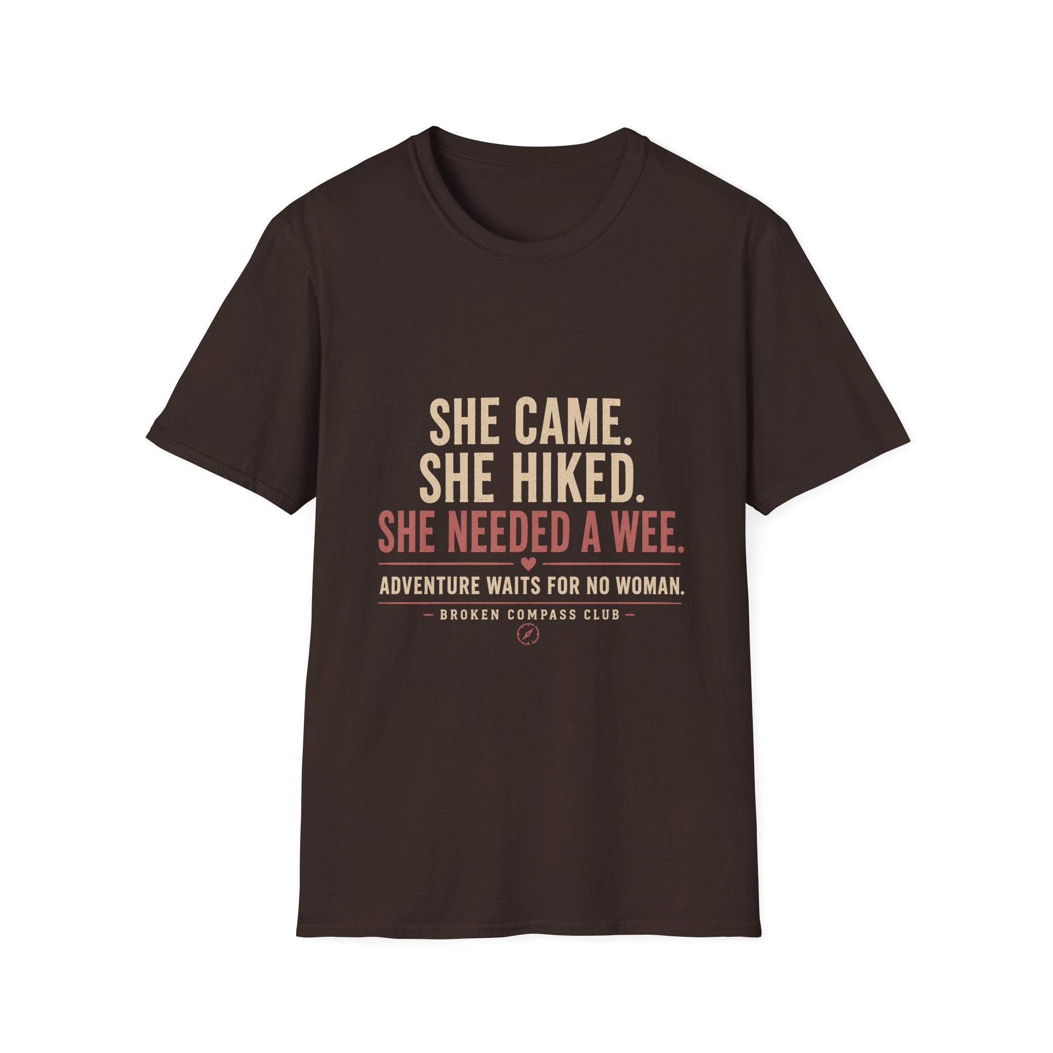 She came, she hiked, she needed a wee Adventure T-Shirt