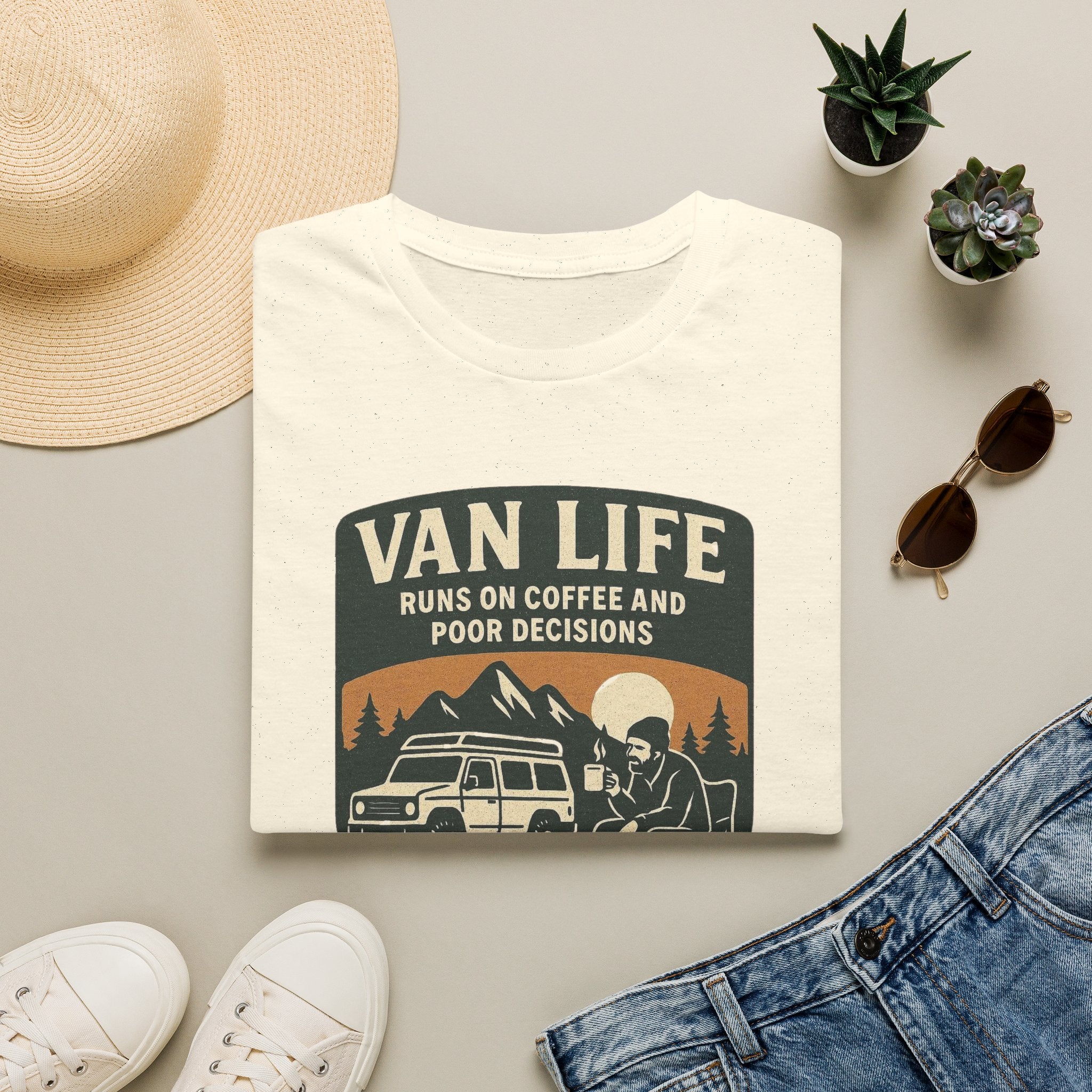 Van Life Runs on Coffee T-Shirt