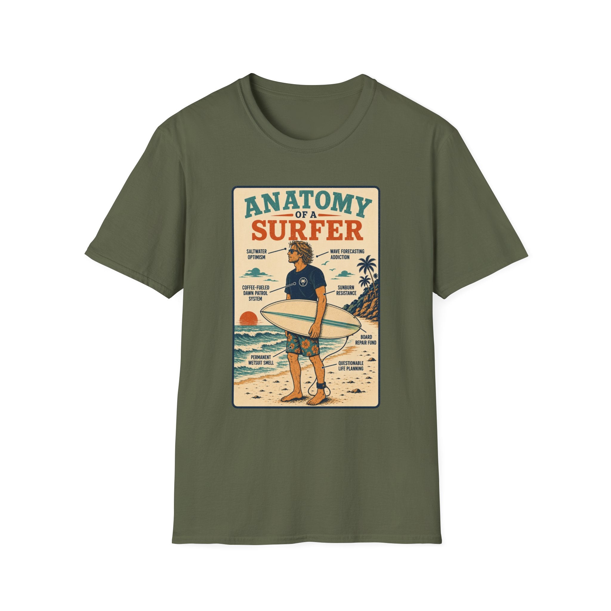 Anatomy of a Surfer T-Shirt
