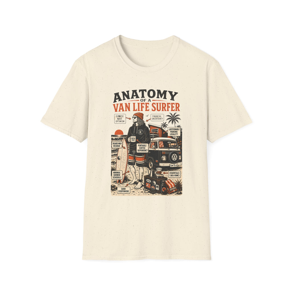 Anatomy of a Van Life Surfer T-Shirt