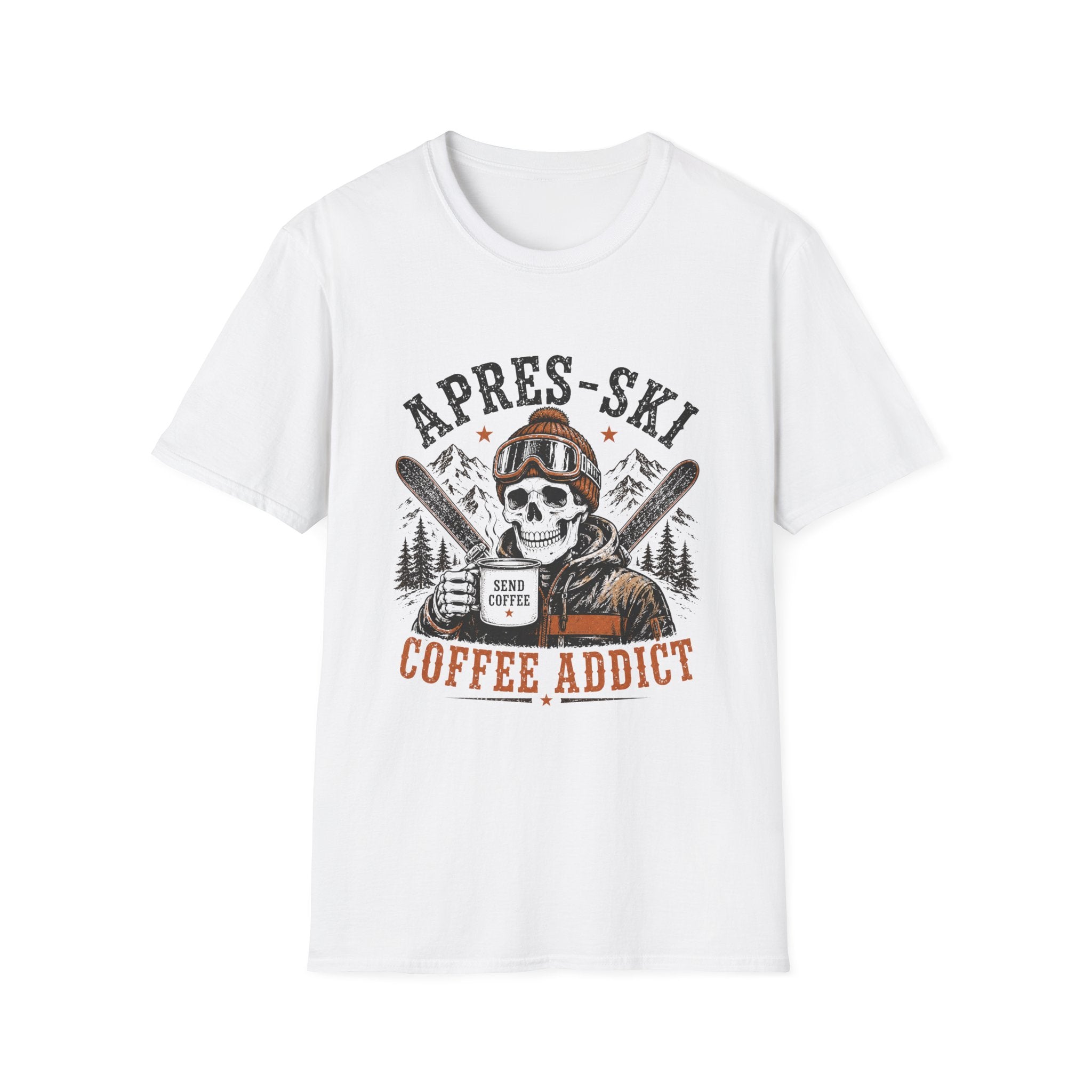 Apres Ski Coffee Addict Skull T-Shirt